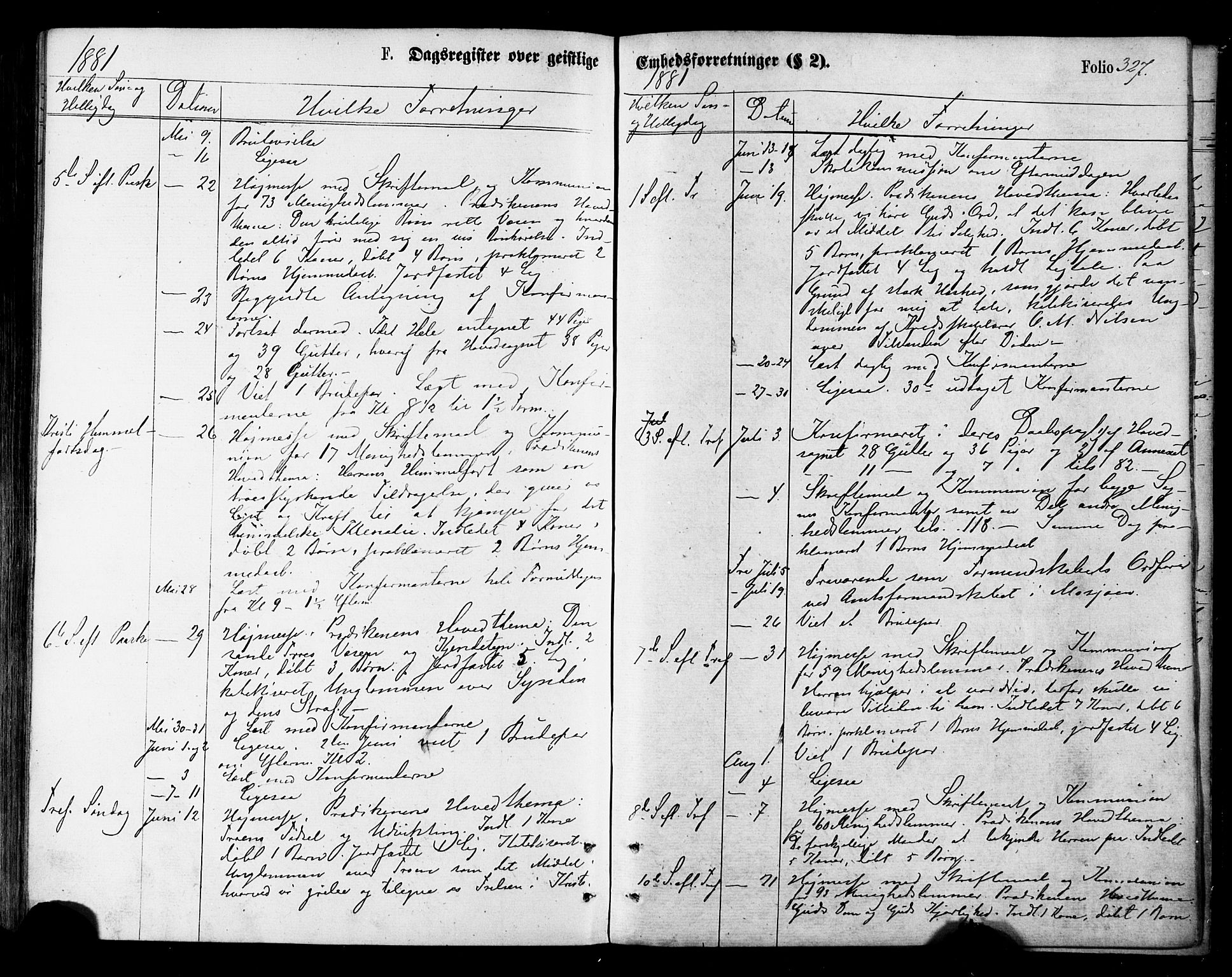Ministerialprotokoller, klokkerbøker og fødselsregistre - Nordland, SAT/A-1459/855/L0802: Parish register (official) no. 855A10, 1875-1886, p. 327