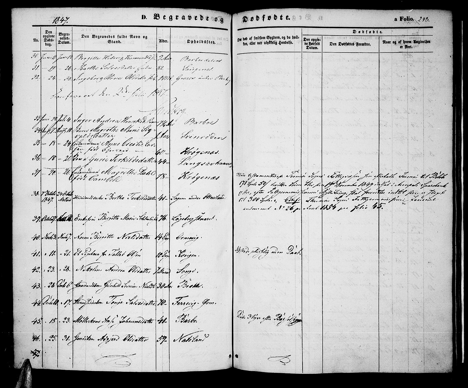 Tromøy sokneprestkontor, SAK/1111-0041/F/Fa/L0005: Parish register (official) no. A 5, 1847-1856, p. 248