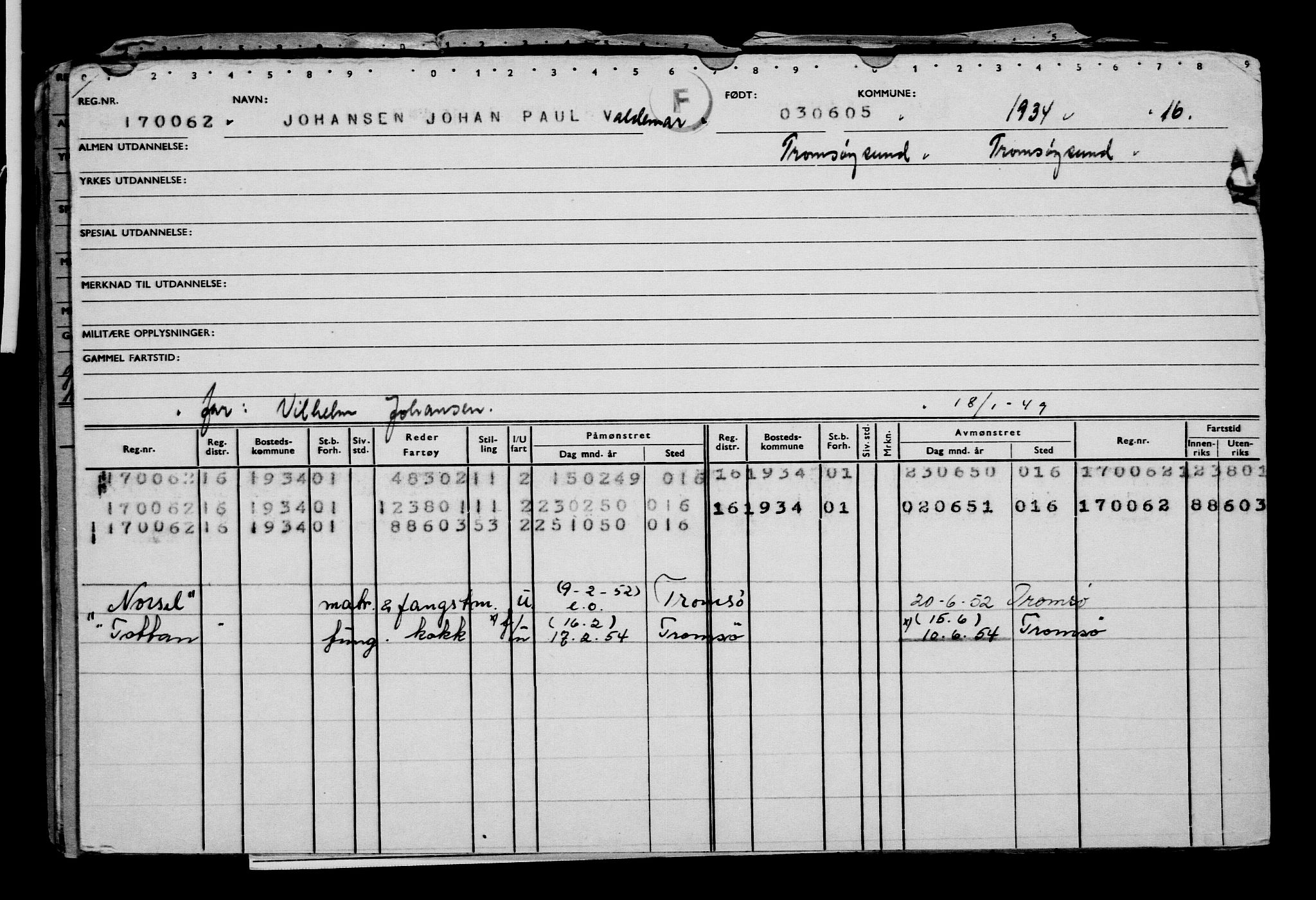 Direktoratet for sjømenn, AV/RA-S-3545/G/Gb/L0059: Hovedkort, 1905, p. 395