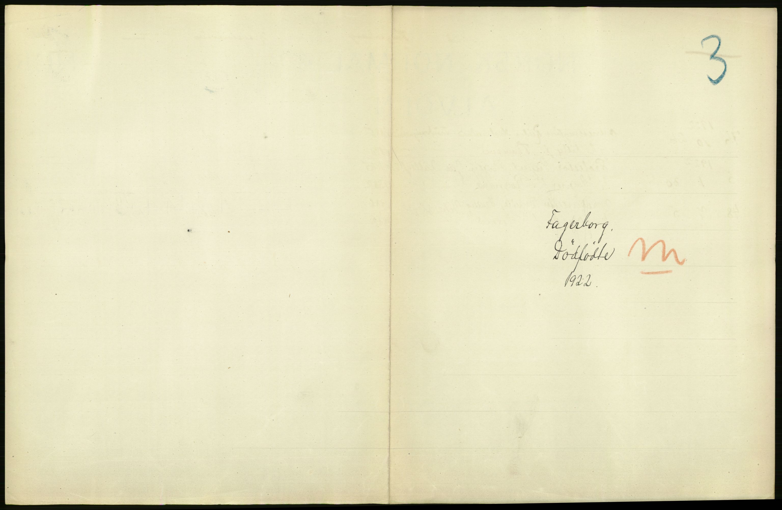 Statistisk sentralbyrå, Sosiodemografiske emner, Befolkning, AV/RA-S-2228/D/Df/Dfc/Dfcb/L0010: Kristiania: Døde, dødfødte, 1922, p. 7