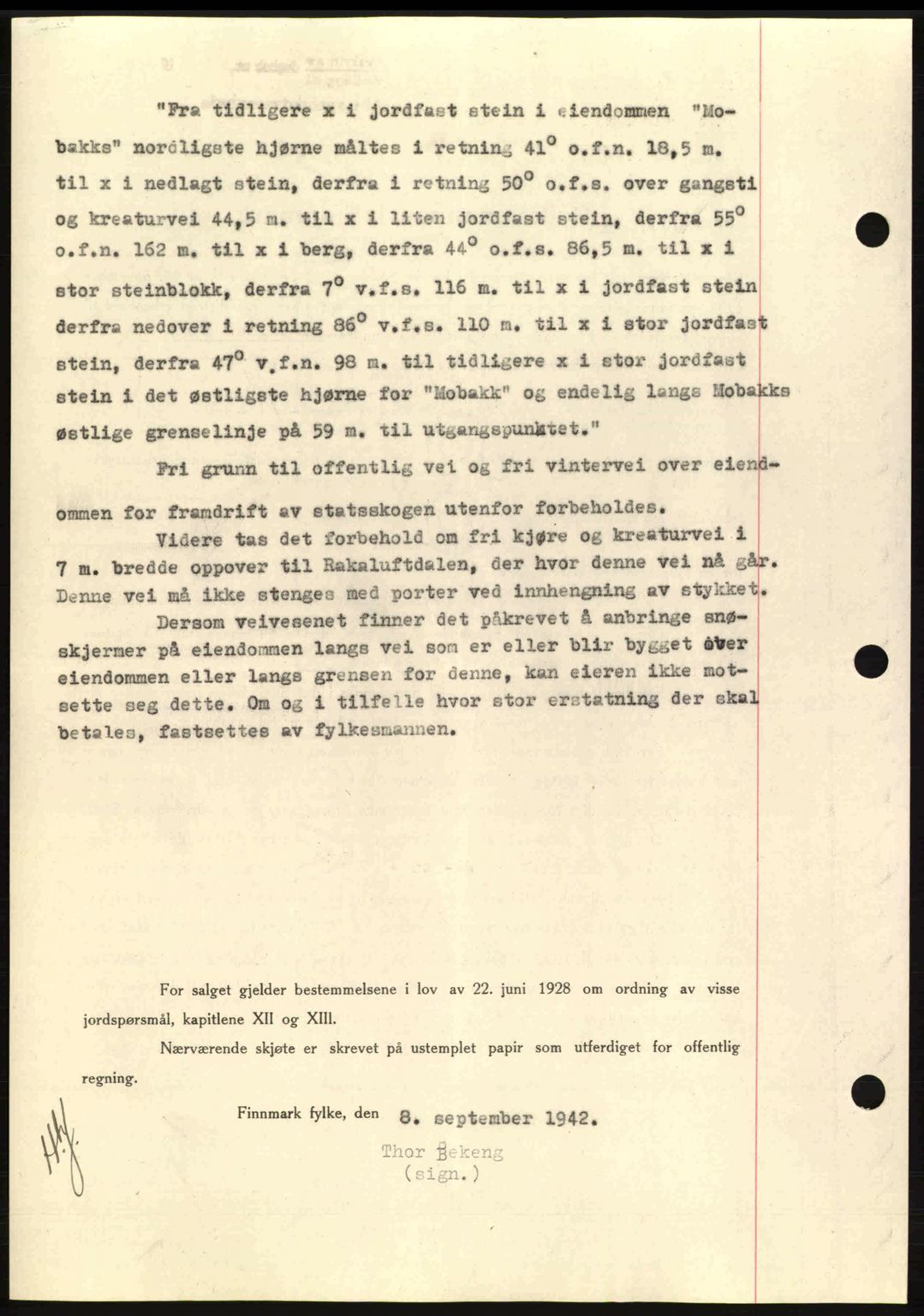 Alta fogderi/sorenskriveri, AV/SATØ-SATØ-5/1/K/Kd/L0033pantebok: Mortgage book no. 33, 1940-1943, Diary no: : 509/1942