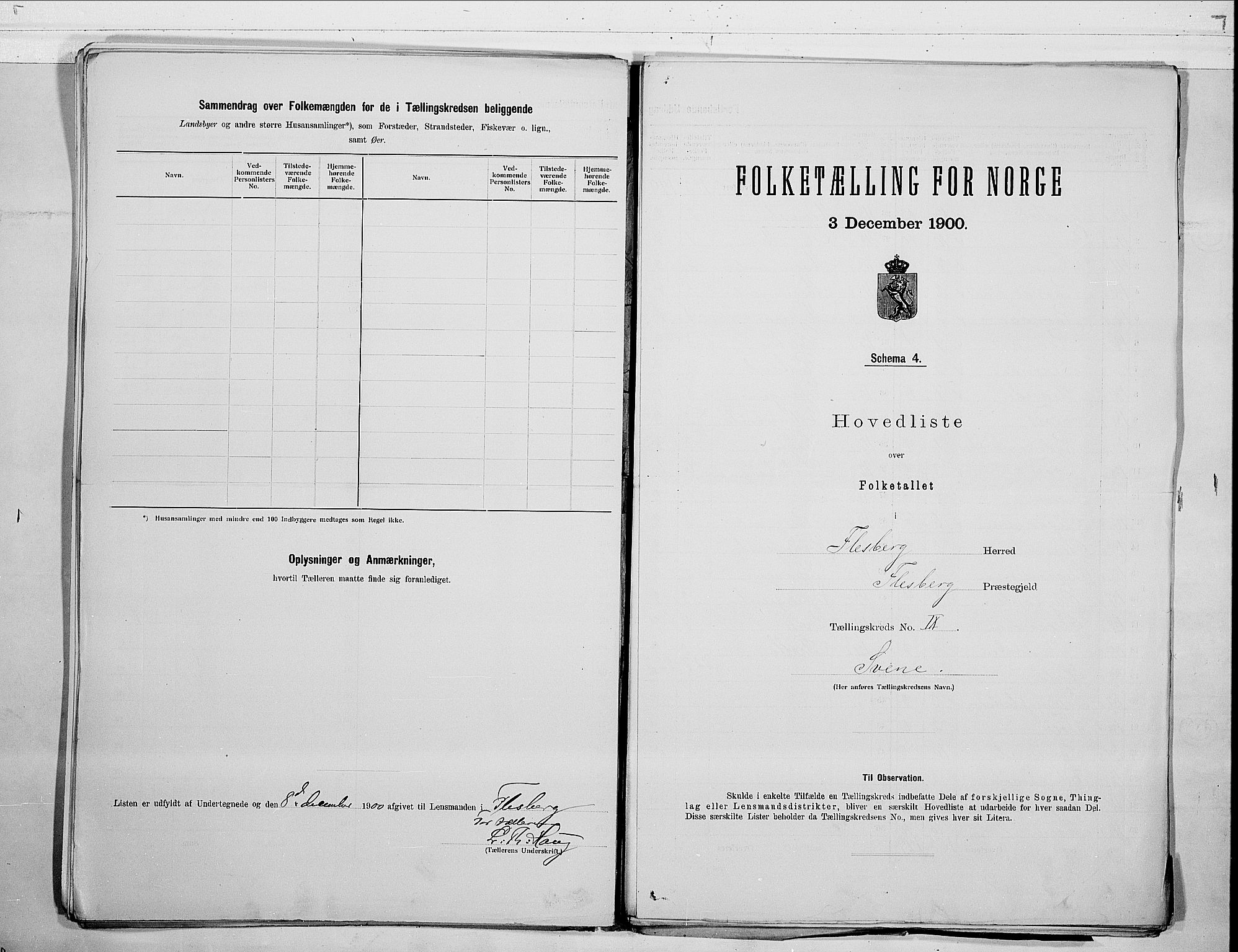 RA, 1900 census for Flesberg, 1900, p. 24