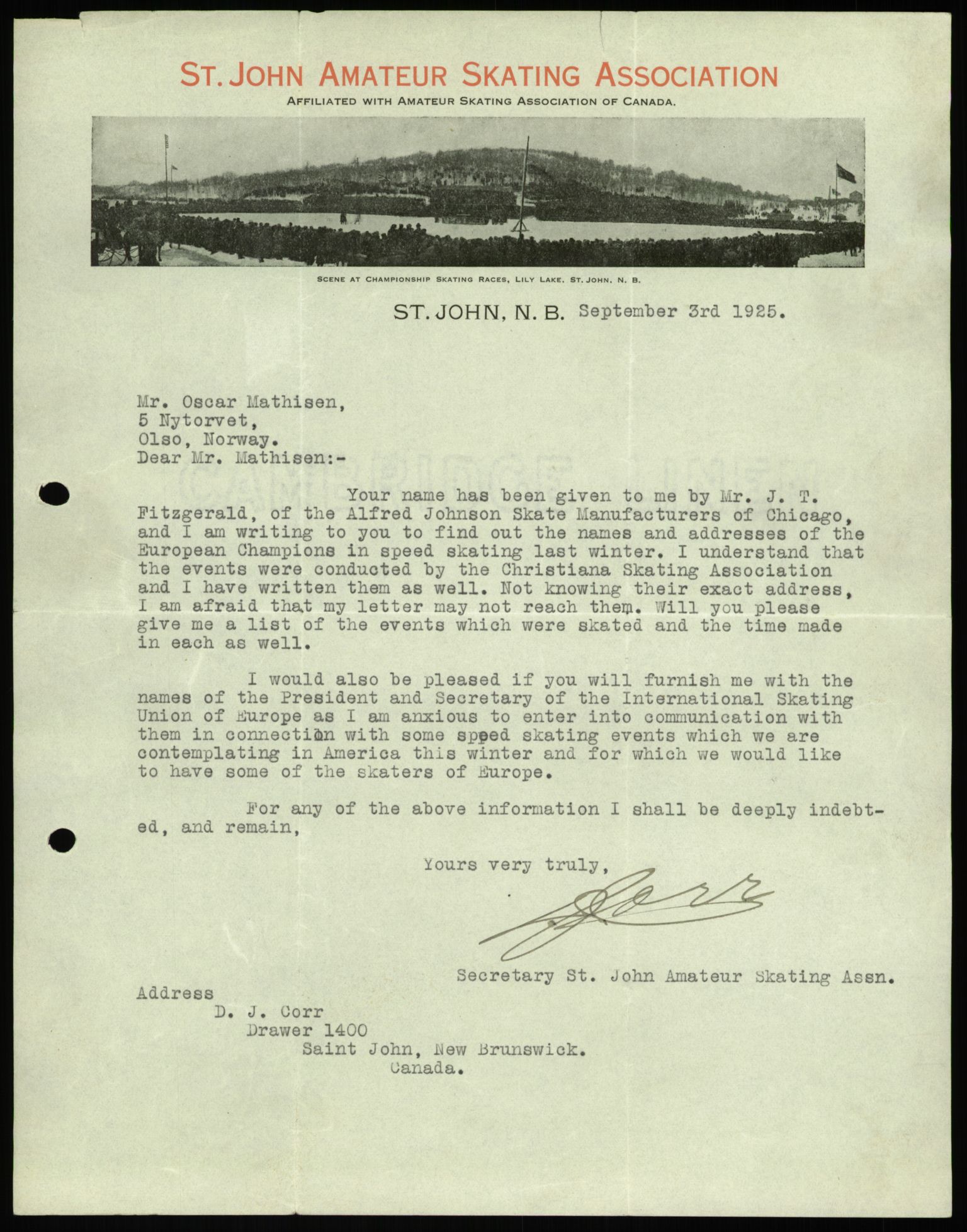 Mathisen, Oscar Wilhelm, AV/RA-PA-1912/Fa/L0001: Inngående korrespondanse, 1916-1954, p. 52