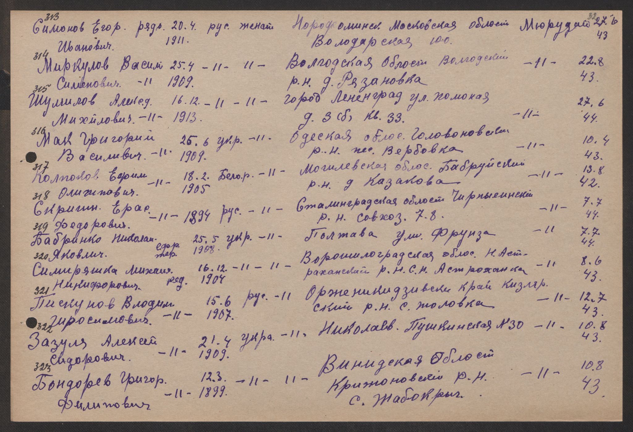 Flyktnings- og fangedirektoratet, Repatrieringskontoret, AV/RA-S-1681/D/Db/L0017: Displaced Persons (DPs) og sivile tyskere, 1945-1948, p. 253