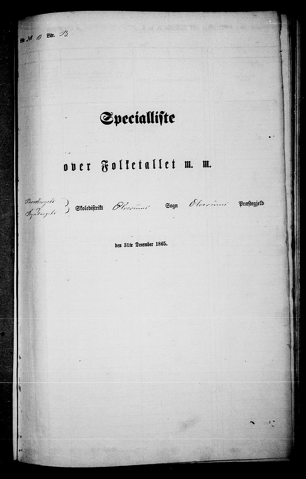 RA, 1865 census for Elverum, 1865, p. 229