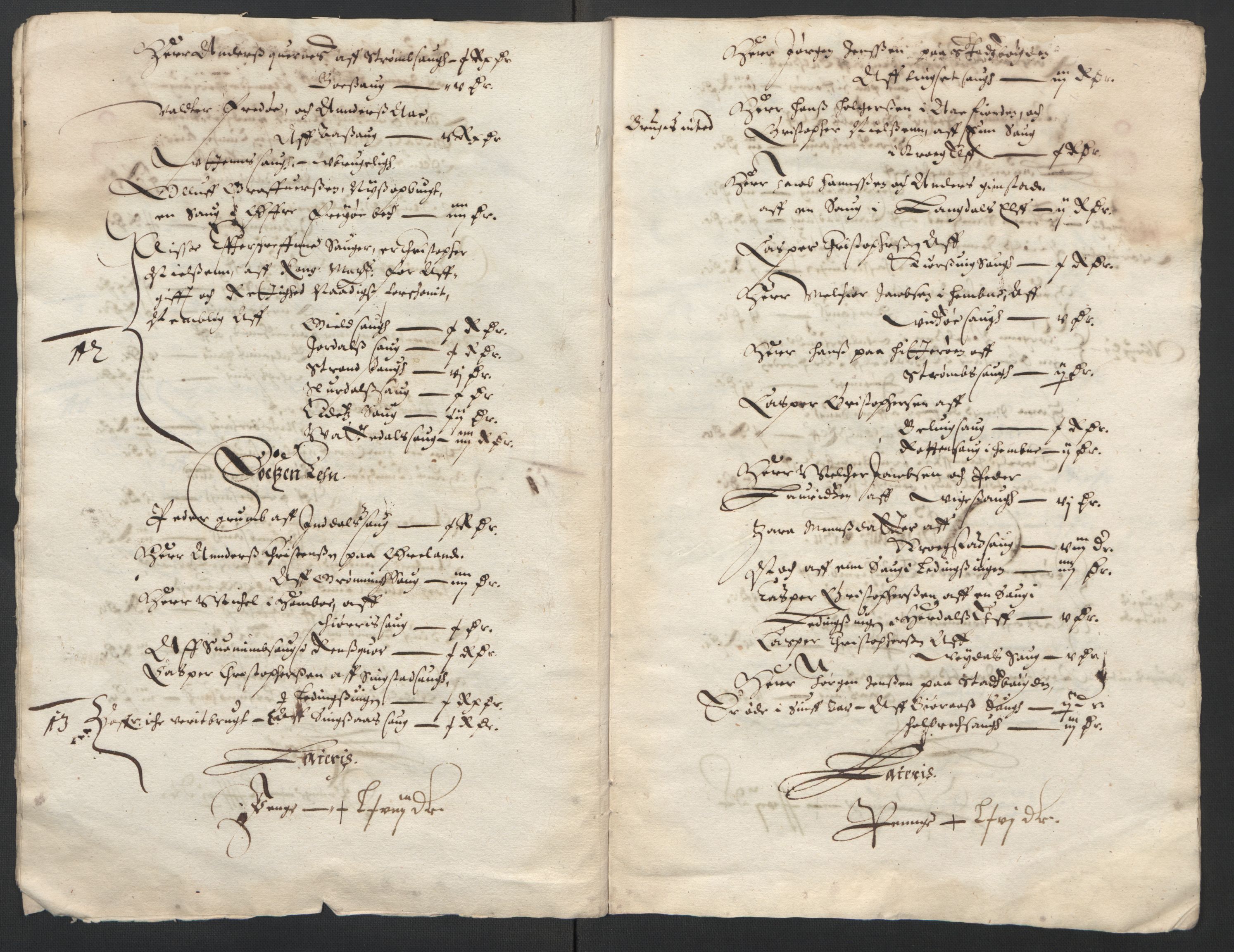 Rentekammeret inntil 1814, Reviderte regnskaper, Lensregnskaper, AV/RA-EA-5023/R/Rb/Rbw/L0073: Trondheim len, 1629-1643