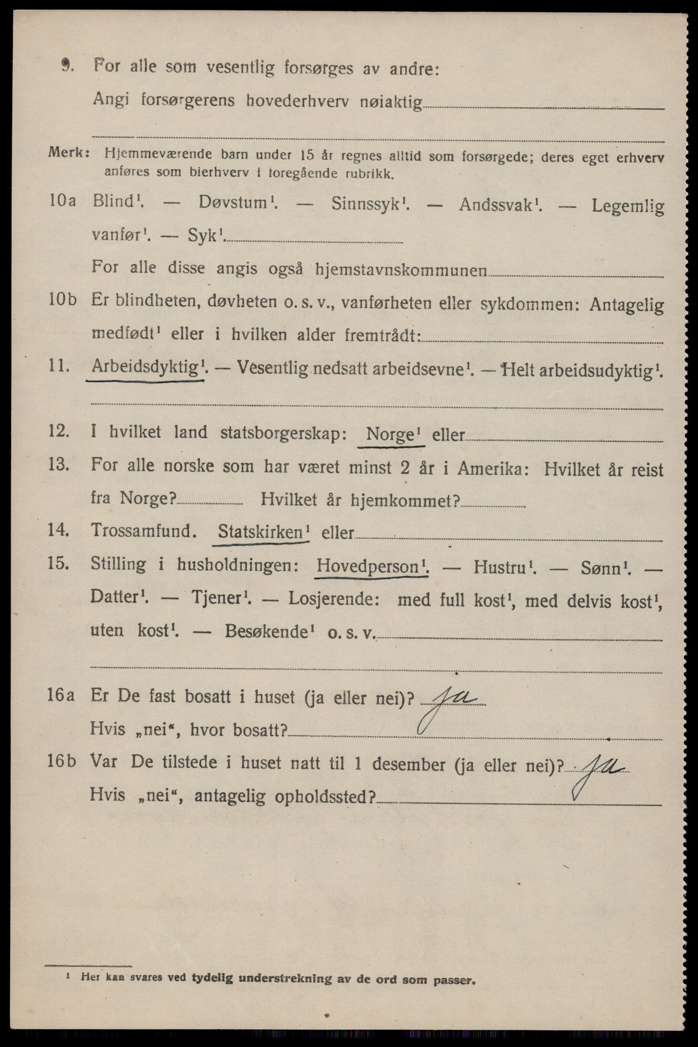 SAKO, 1920 census for Nissedal, 1920, p. 1836