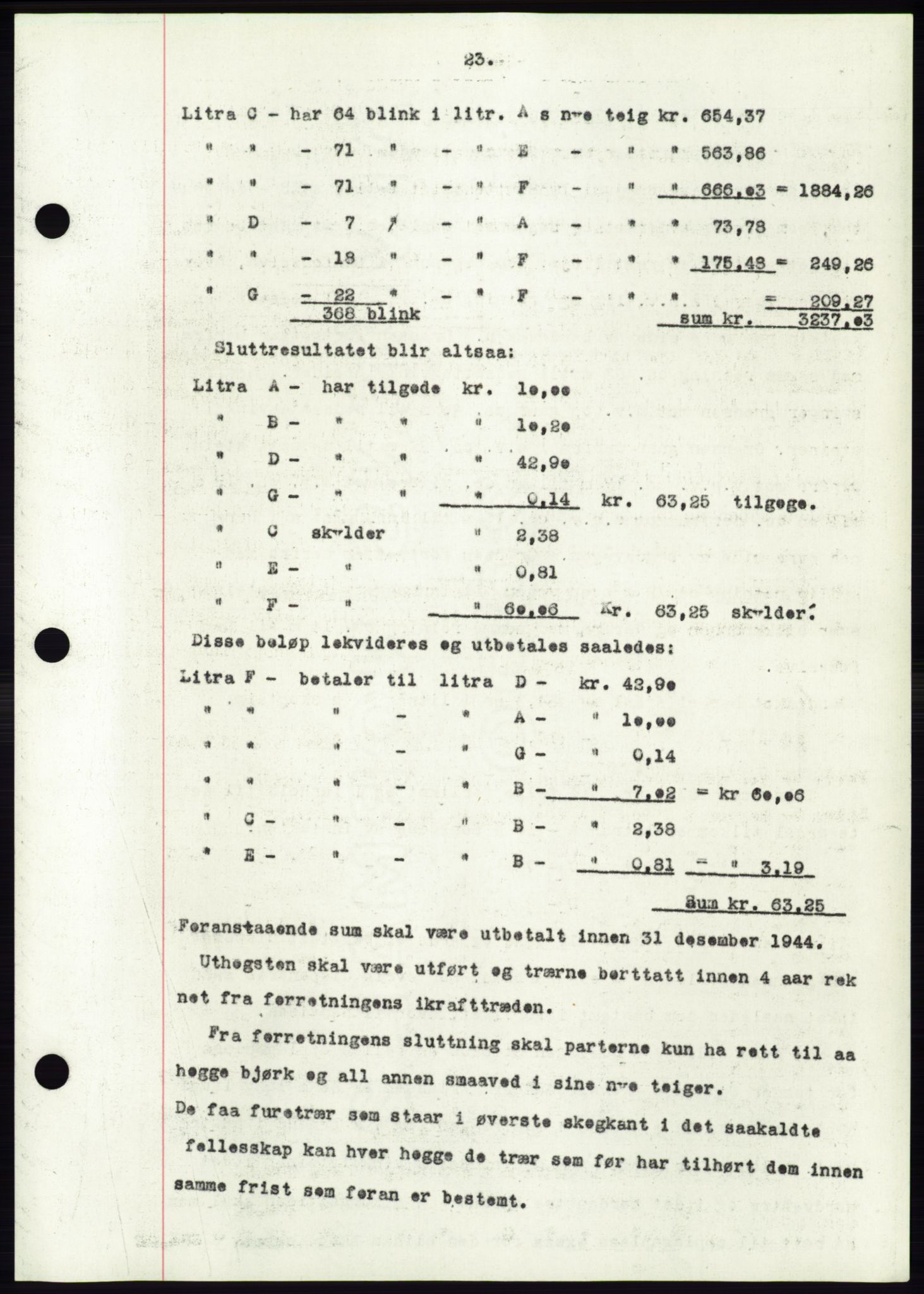 Søre Sunnmøre sorenskriveri, AV/SAT-A-4122/1/2/2C/L0075: Mortgage book no. 1A, 1943-1943, Diary no: : 1116/1943