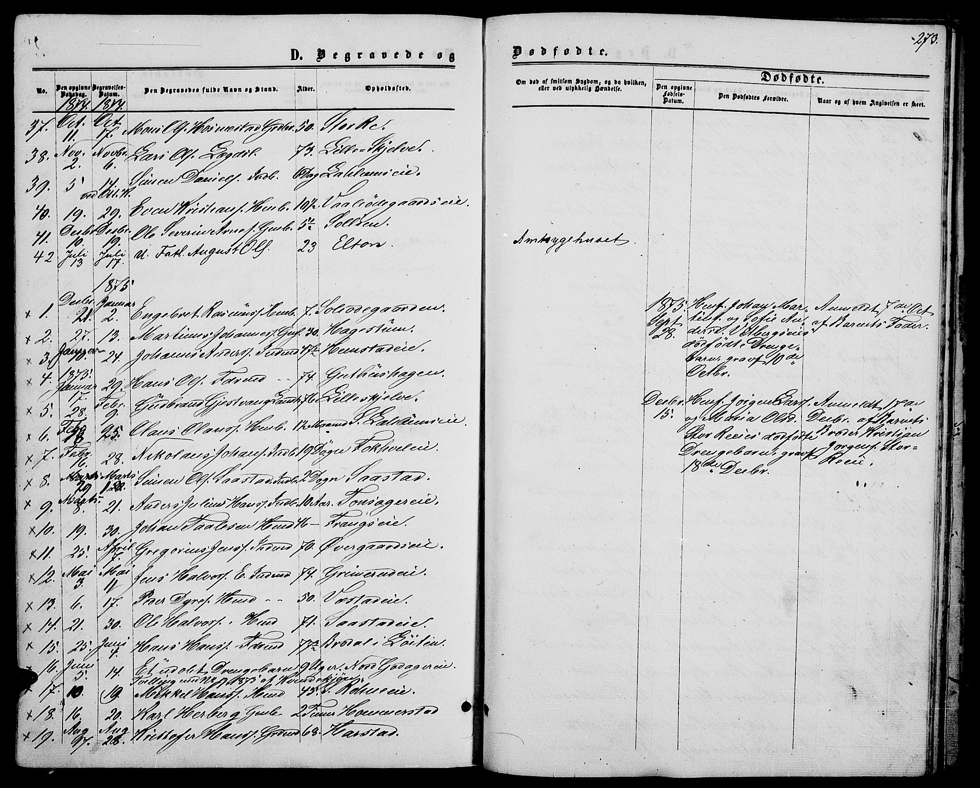 Stange prestekontor, SAH/PREST-002/L/L0006: Parish register (copy) no. 6, 1864-1882, p. 273