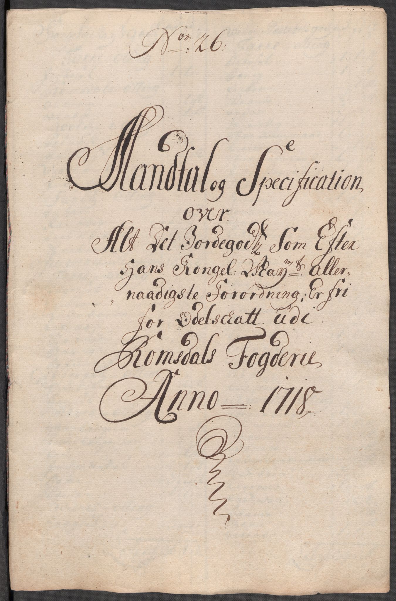 Rentekammeret inntil 1814, Reviderte regnskaper, Fogderegnskap, RA/EA-4092/R55/L3665: Fogderegnskap Romsdal, 1718, p. 186