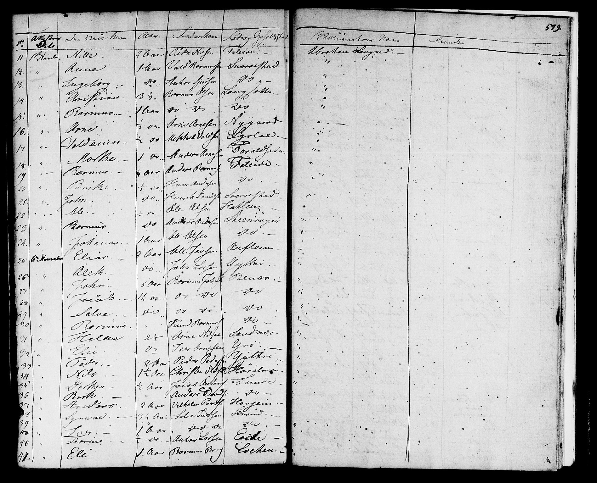 Innvik sokneprestembete, SAB/A-80501: Parish register (official) no. A 4II, 1832-1846, p. 579