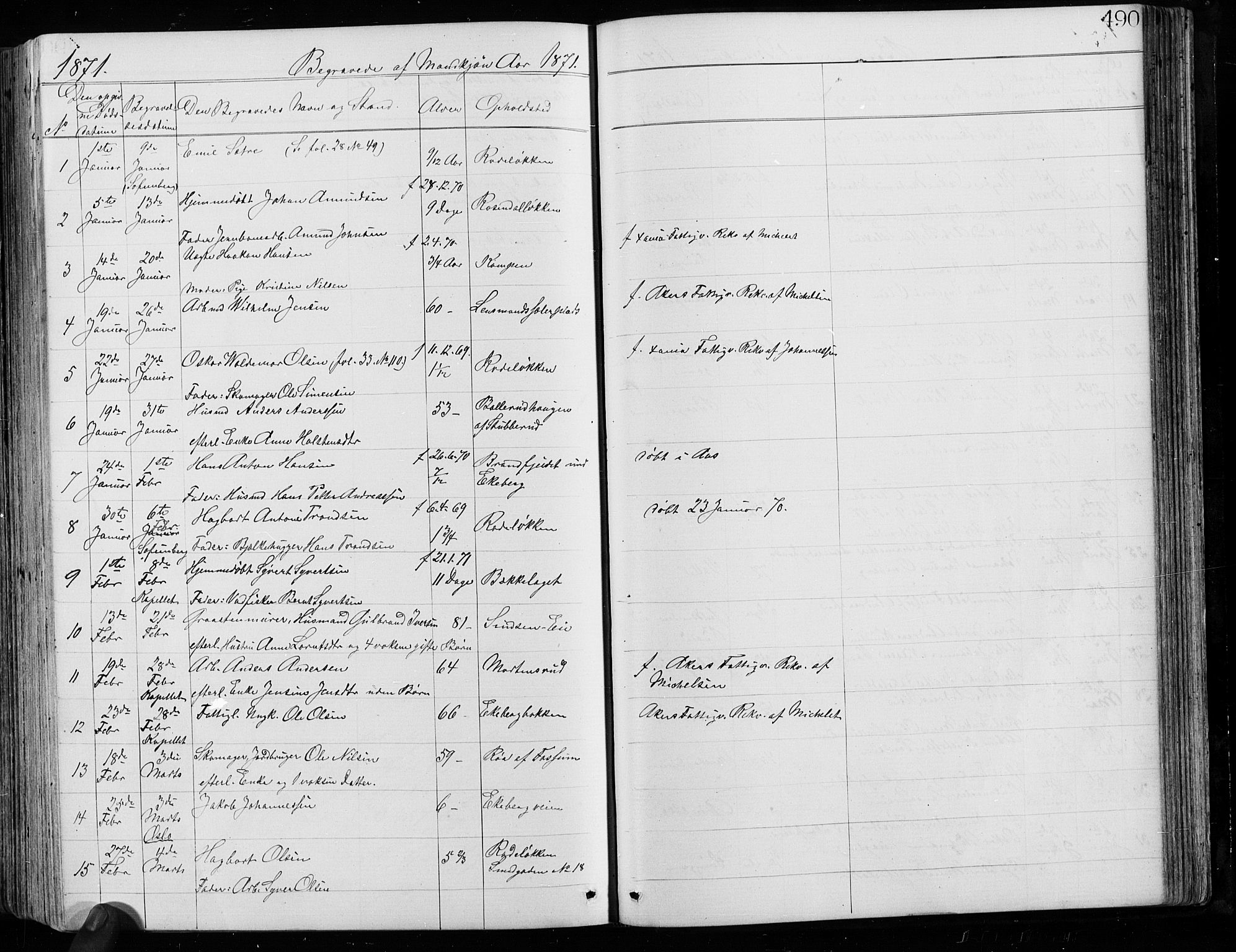 Østre Aker prestekontor Kirkebøker, SAO/A-10840/G/Ga/L0003: Parish register (copy) no. I 3, 1868-1913, p. 490