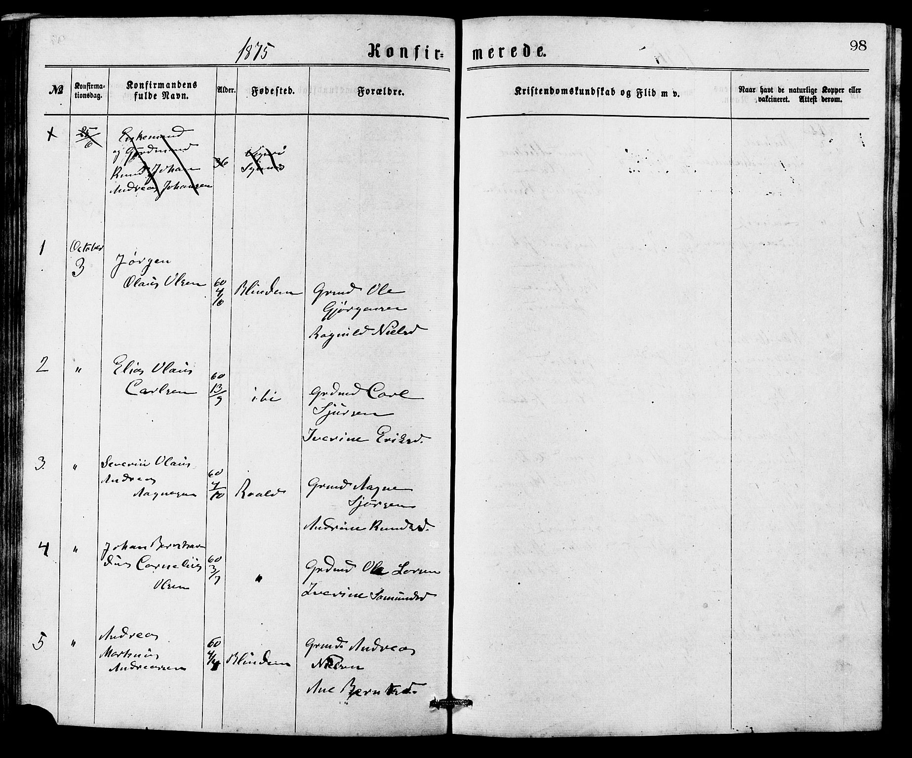 Ministerialprotokoller, klokkerbøker og fødselsregistre - Møre og Romsdal, SAT/A-1454/537/L0521: Parish register (copy) no. 537C02, 1869-1888, p. 98