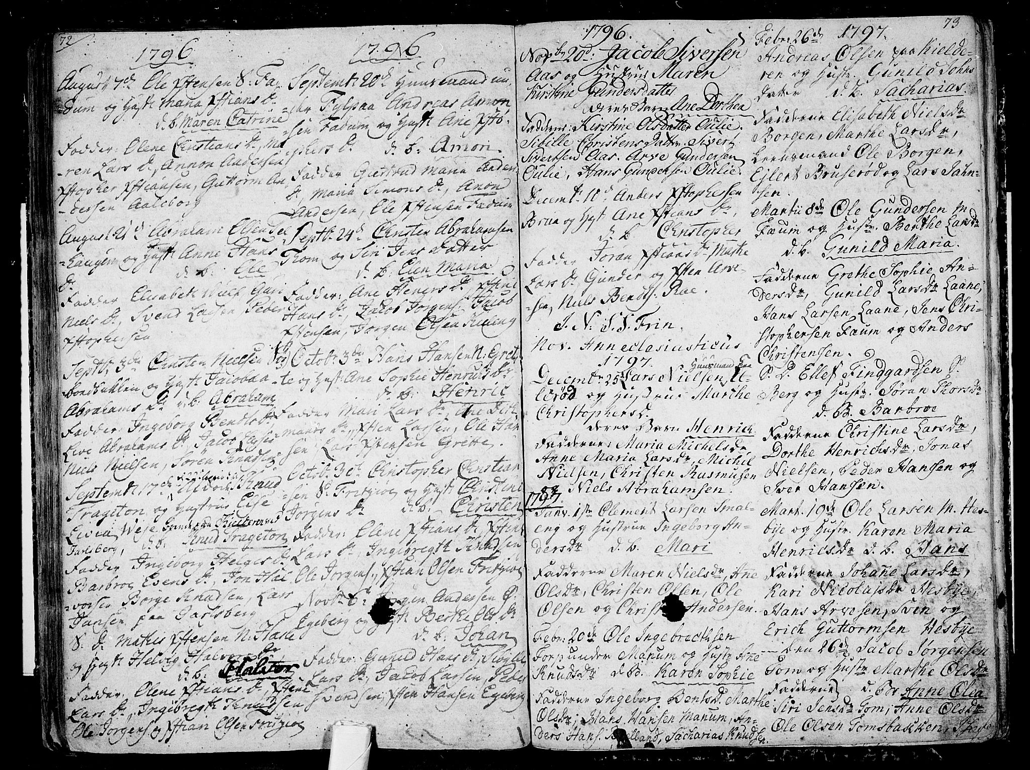 Sem kirkebøker, AV/SAKO-A-5/F/Fa/L0002: Parish register (official) no. I 2, 1764-1798, p. 72-73