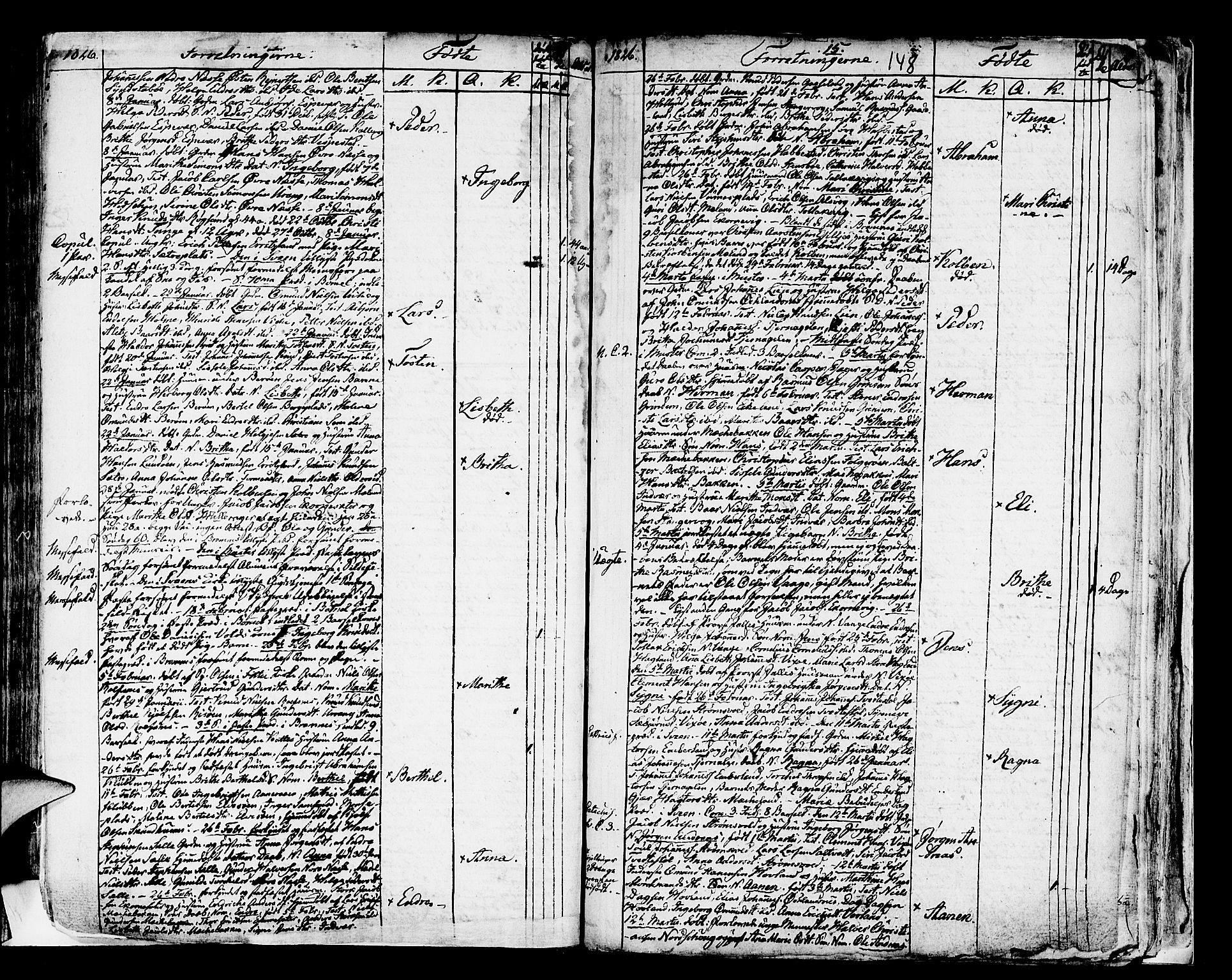 Finnås sokneprestembete, SAB/A-99925/H/Ha/Haa/Haaa/L0004: Parish register (official) no. A 4, 1804-1830, p. 148