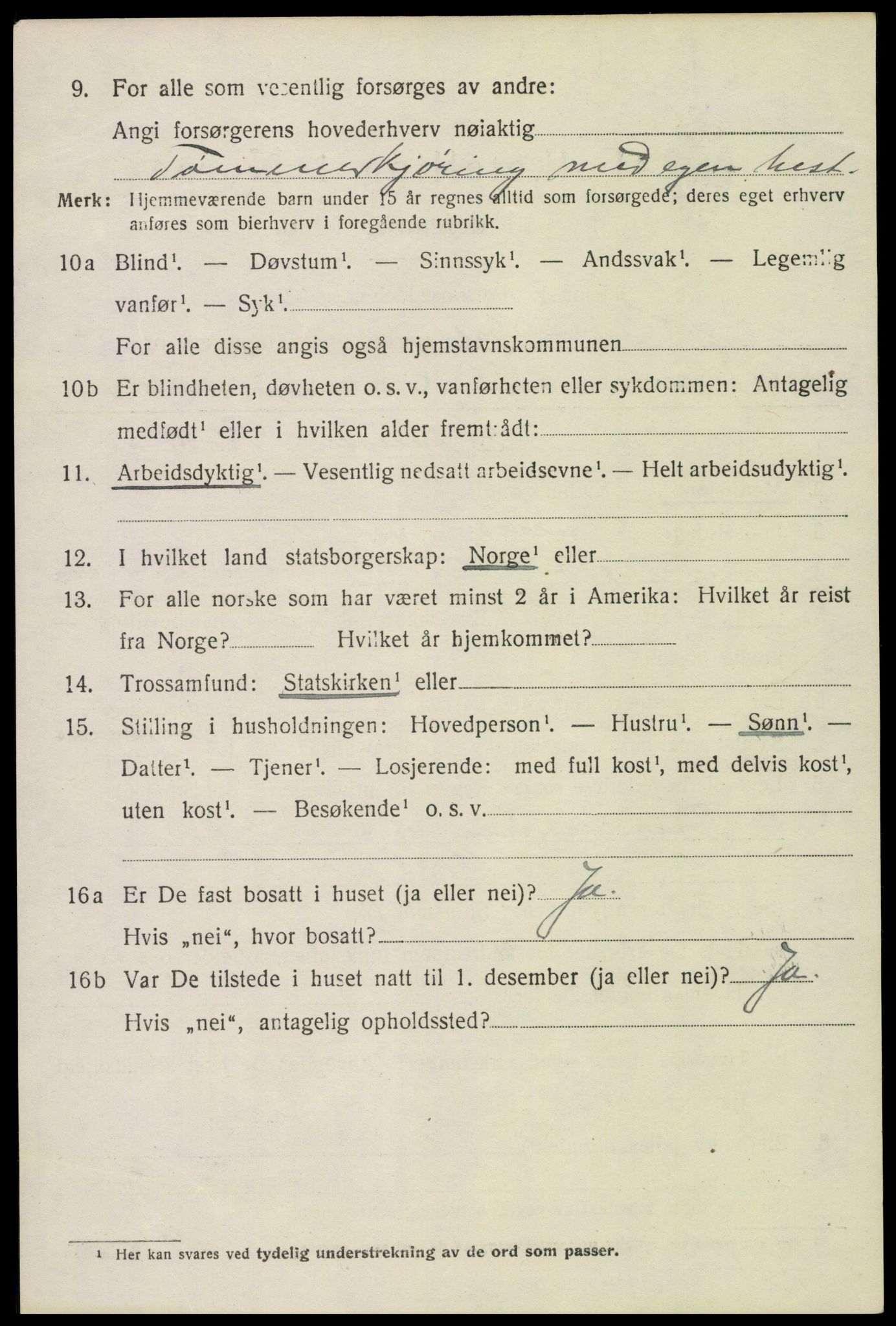 SAH, 1920 census for Nord-Odal, 1920, p. 5018