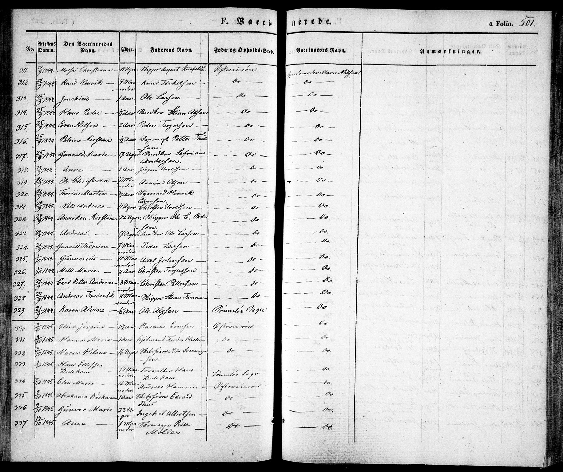 Risør sokneprestkontor, AV/SAK-1111-0035/F/Fa/L0003: Parish register (official) no. A 3, 1838-1864, p. 501