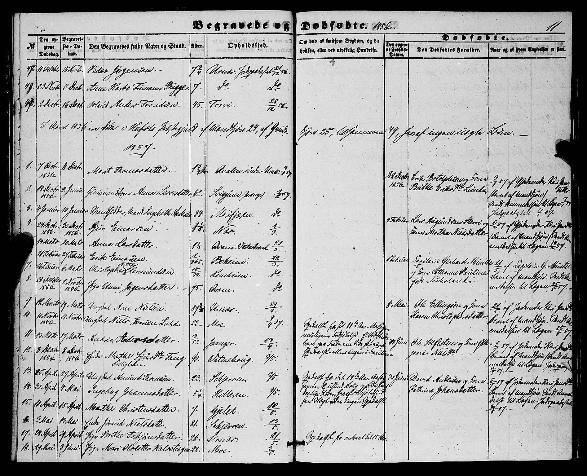 Hafslo sokneprestembete, SAB/A-80301/H/Haa/Haaa/L0010: Parish register (official) no. A 10, 1853-1876, p. 11