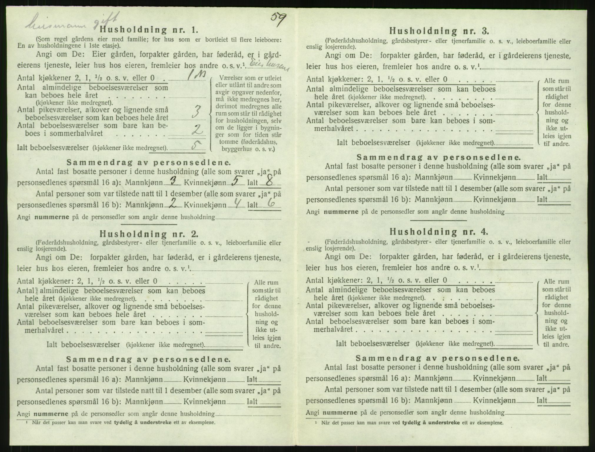 SAT, 1920 census for Rindal, 1920, p. 181