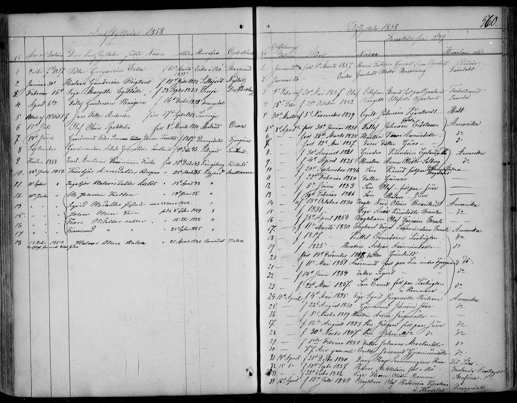 Kviteseid kirkebøker, AV/SAKO-A-276/F/Fa/L0006: Parish register (official) no. I 6, 1836-1858, p. 560