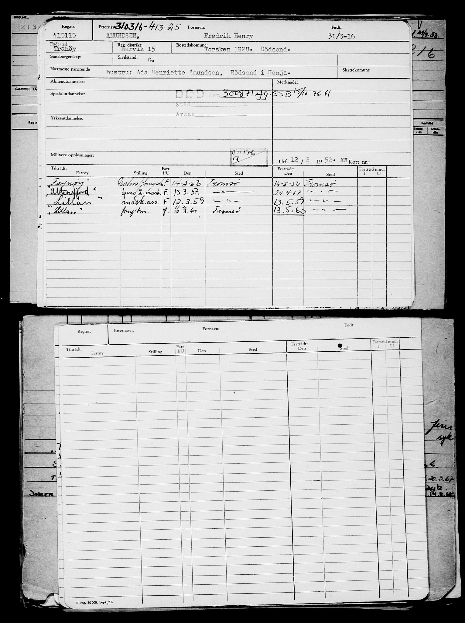 Direktoratet for sjømenn, RA/S-3545/G/Gb/L0137: Hovedkort, 1916, p. 766