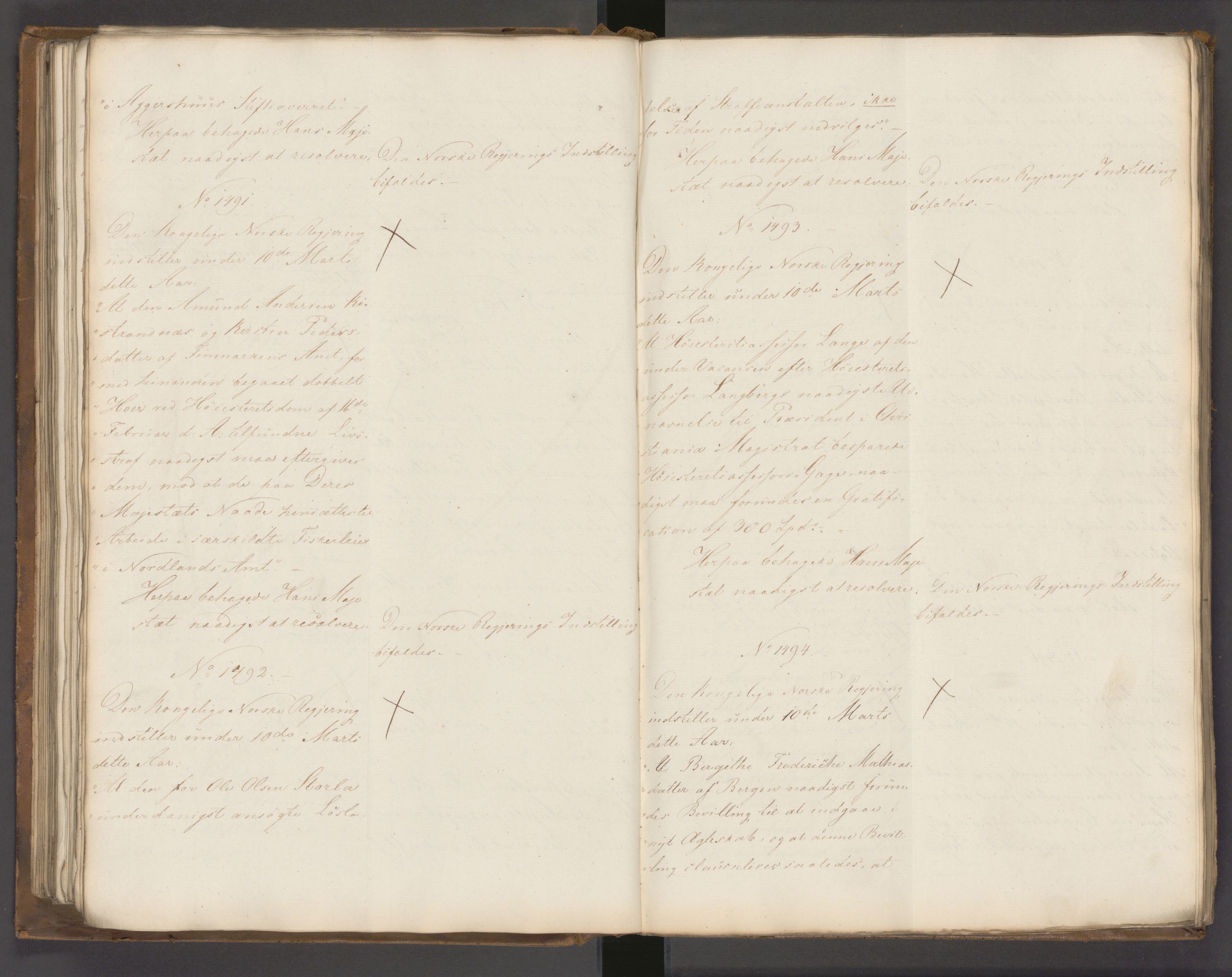 Statsrådssekretariatet, AV/RA-S-1001/A/Ab/L0022: Kgl. res. nr. 1210-1721, 1. halvår, 1826