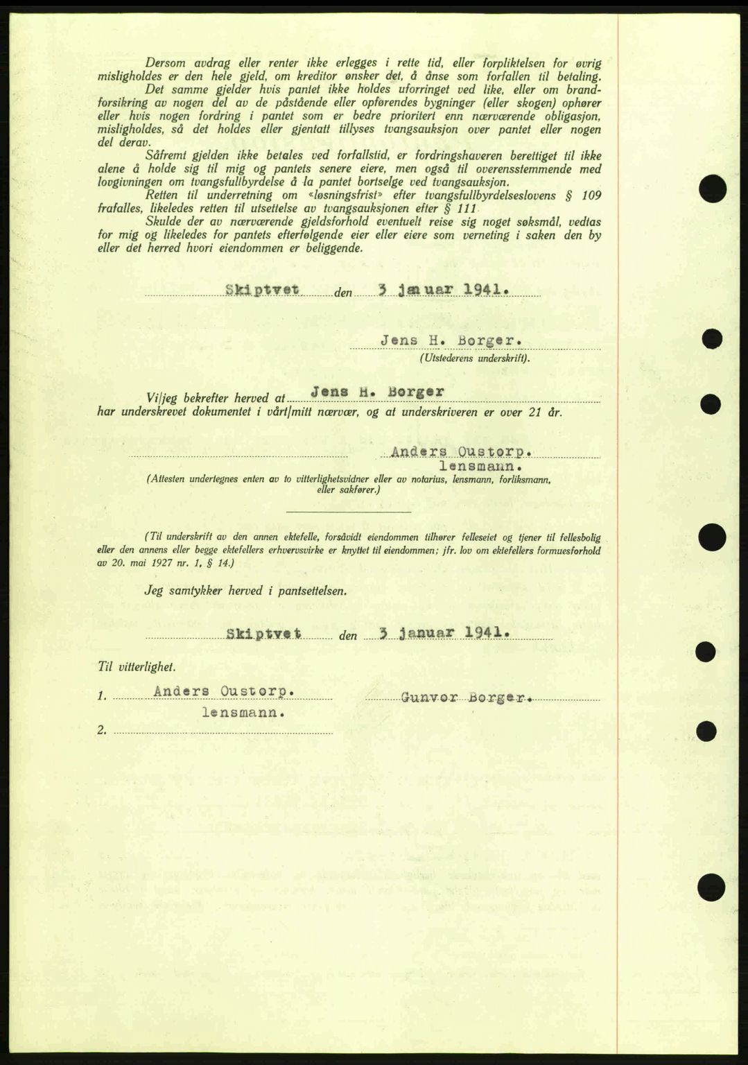 Moss sorenskriveri, SAO/A-10168: Mortgage book no. B10, 1940-1941, Diary no: : 786/1941