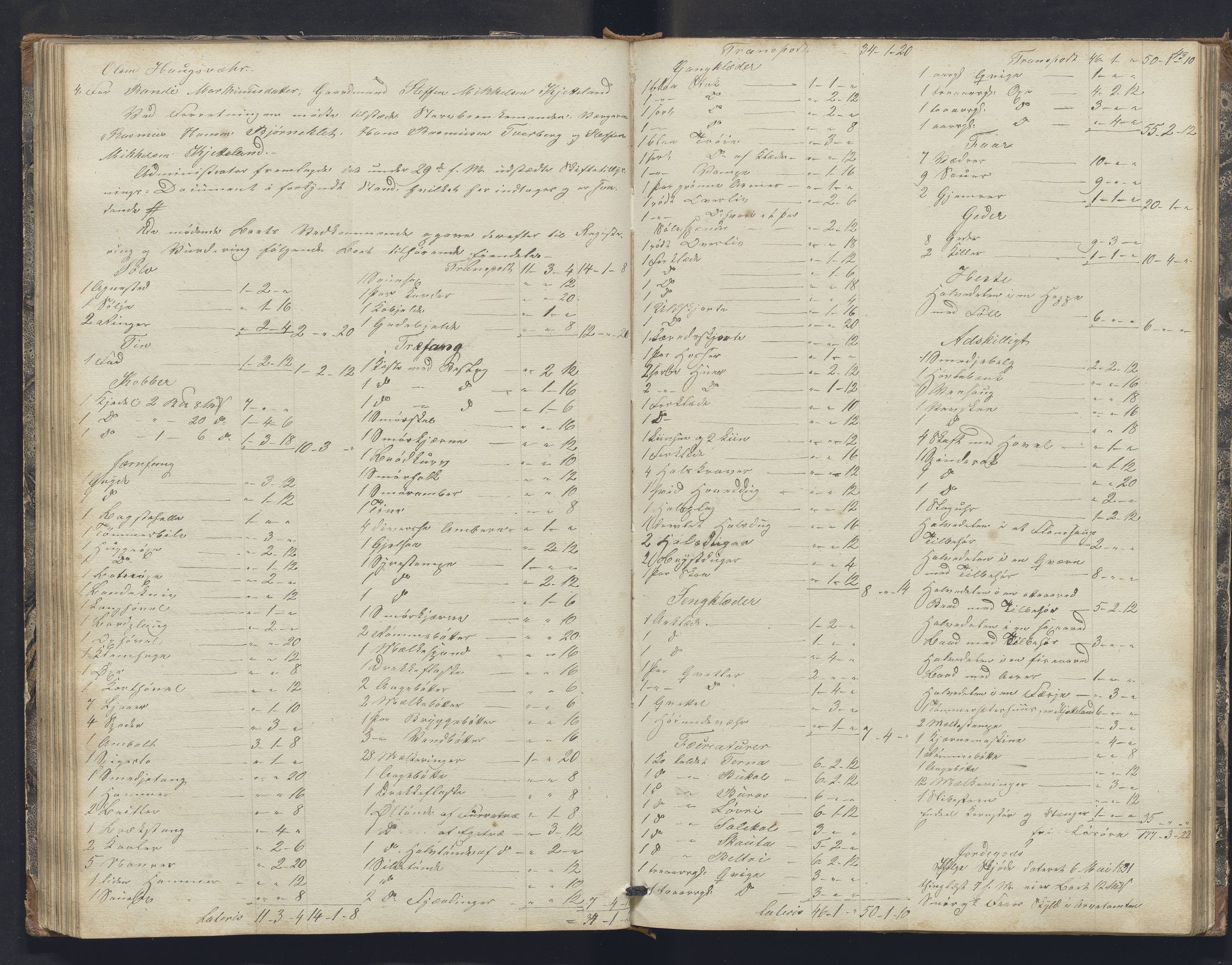 Nordhordland sorenskrivar, AV/SAB-A-2901/1/H/Hb/L0016: Registreringsprotokollar, 1850-1854, p. 43