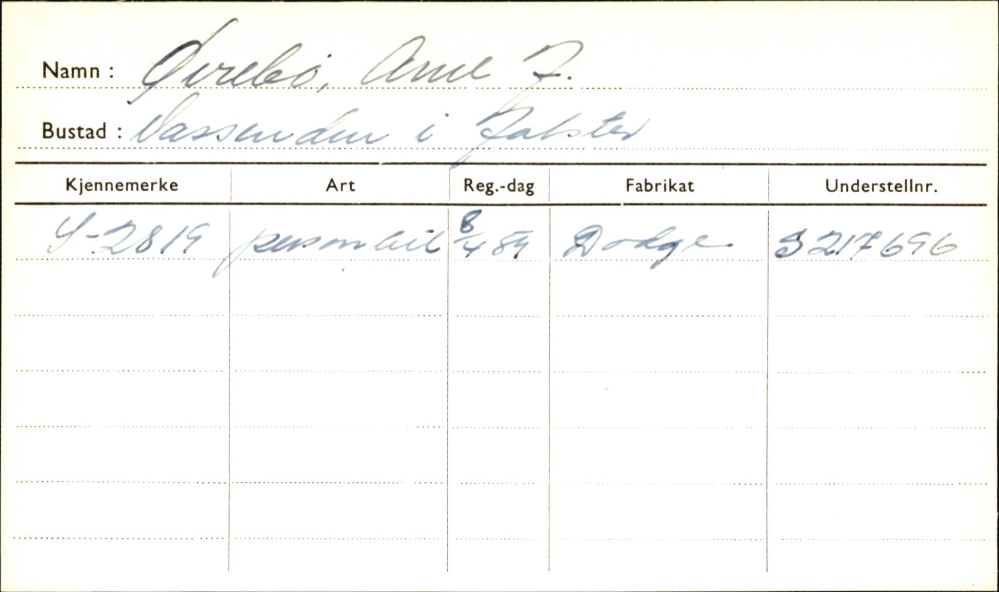 Statens vegvesen, Sogn og Fjordane vegkontor, AV/SAB-A-5301/4/F/L0002: Eigarregister Fjordane til 1.6.1961, 1930-1961, p. 711