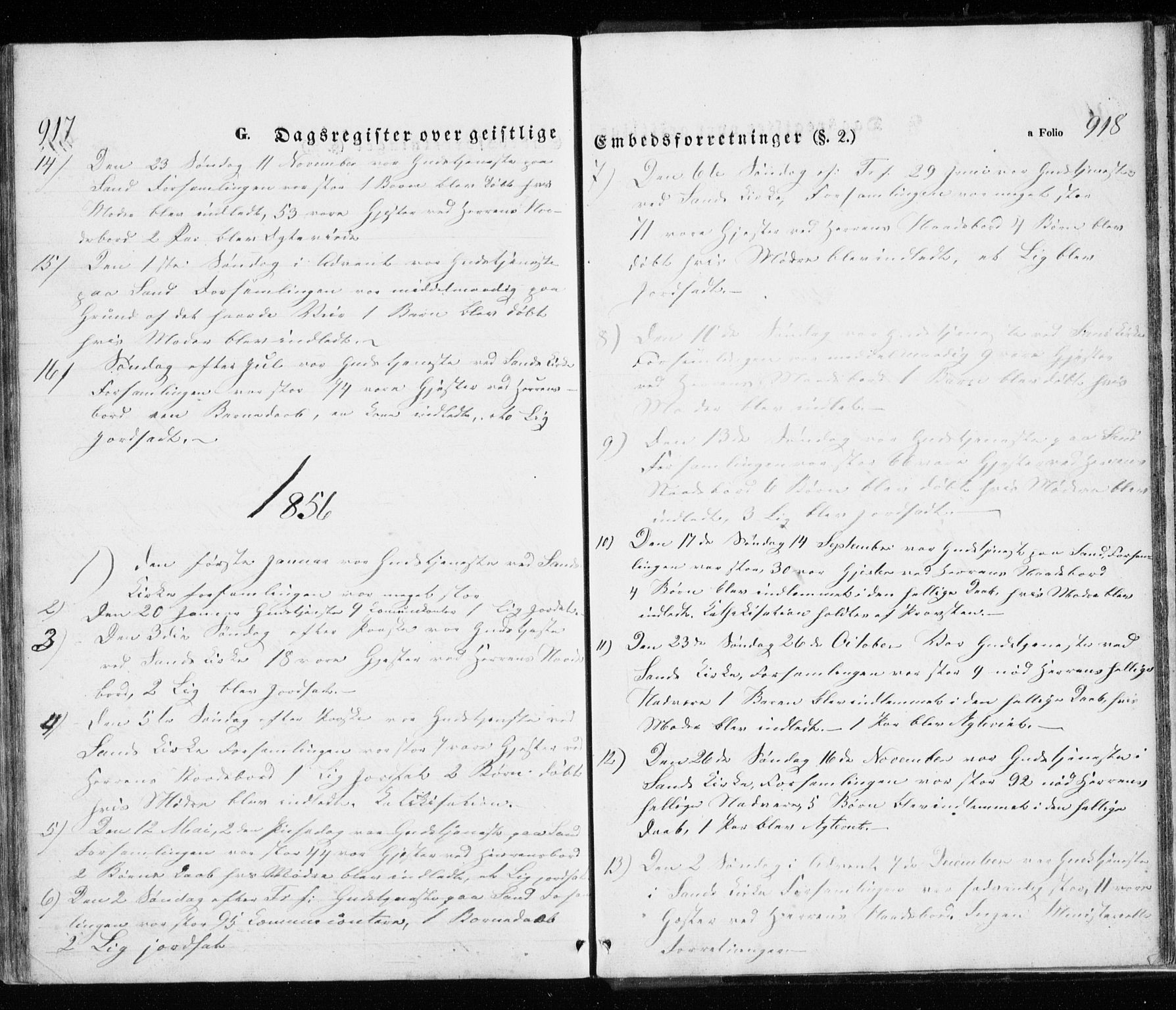 Trondenes sokneprestkontor, SATØ/S-1319/H/Ha/L0010kirke: Parish register (official) no. 10, 1840-1865, p. 917-918