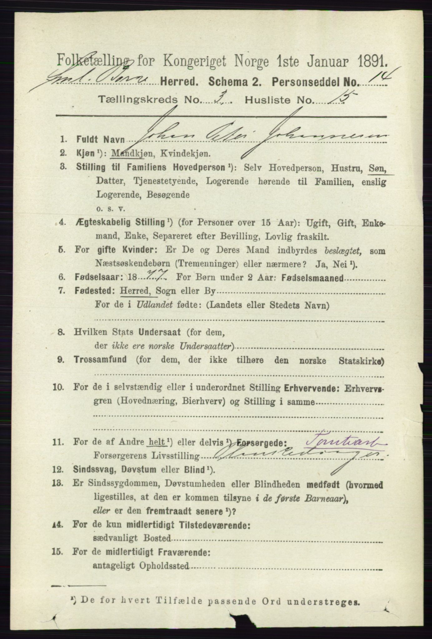 RA, 1891 census for 0113 Borge, 1891, p. 1551