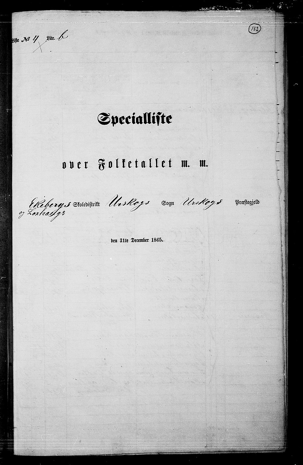 RA, 1865 census for Aurskog, 1865, p. 119