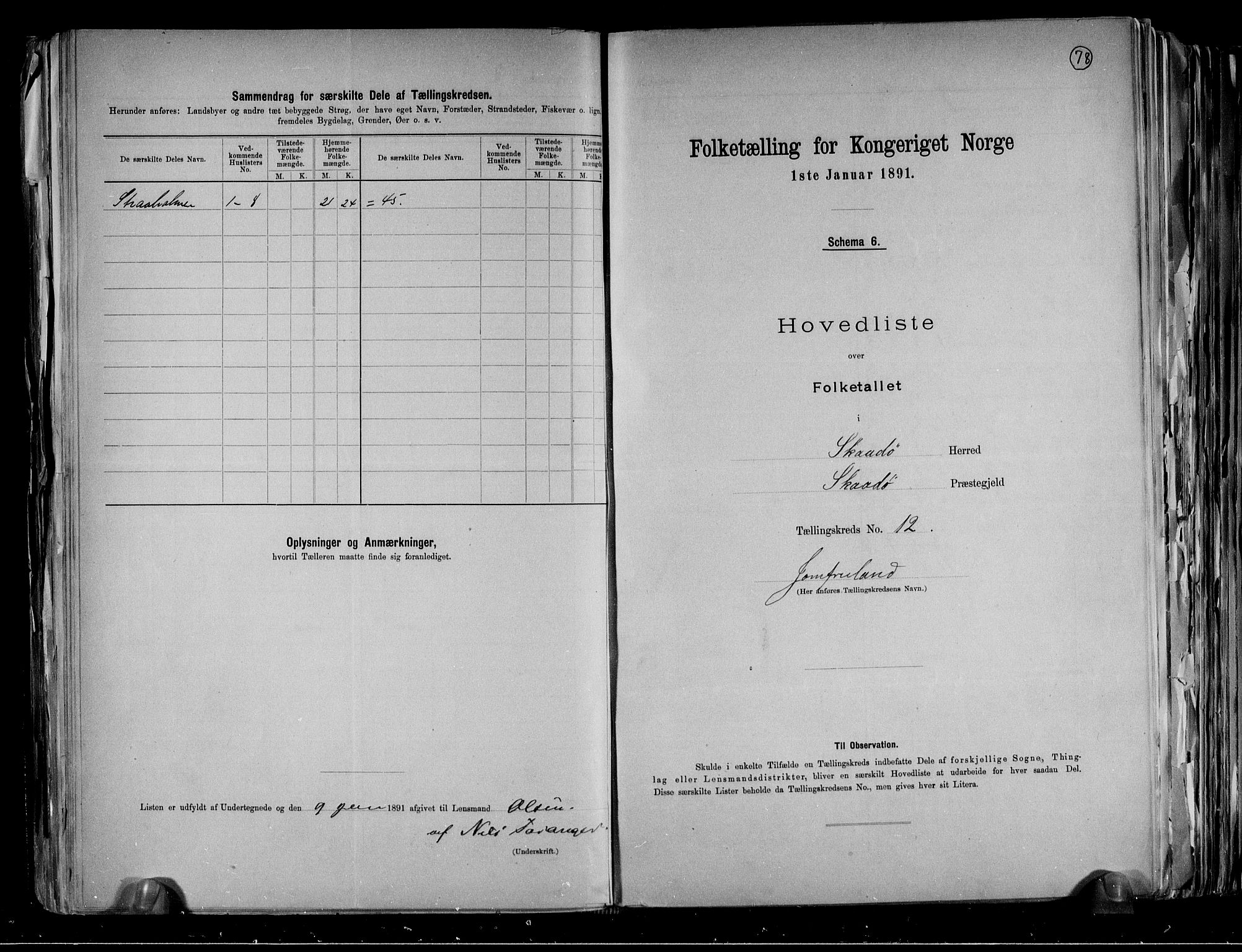 RA, 1891 census for 0815 Skåtøy, 1891, p. 32