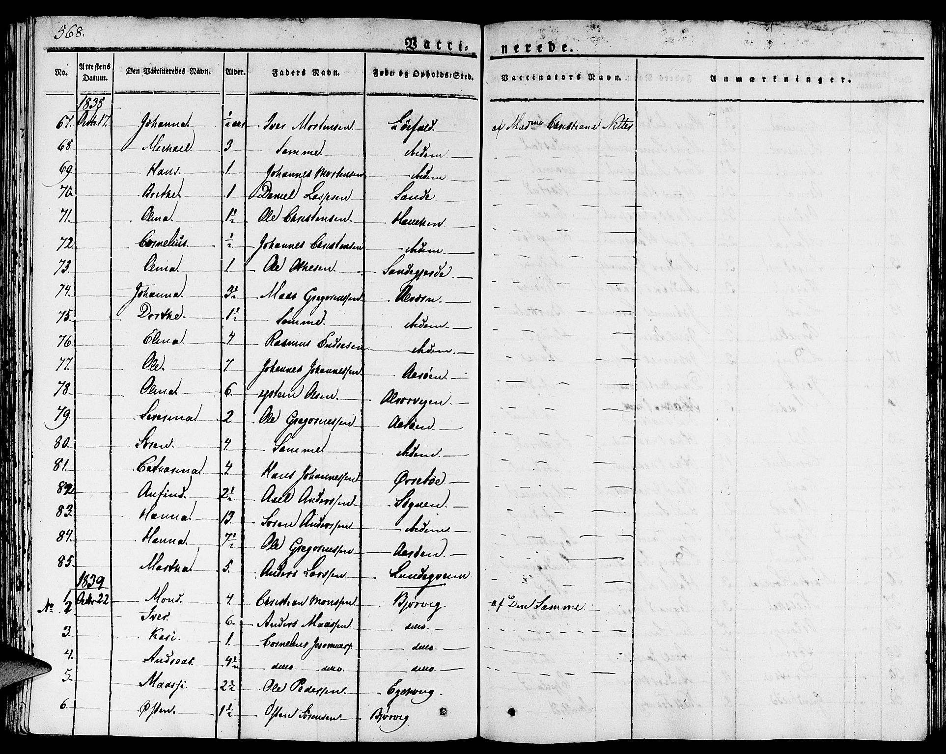 Gaular sokneprestembete, AV/SAB-A-80001/H/Haa: Parish register (official) no. A 3, 1821-1840, p. 568