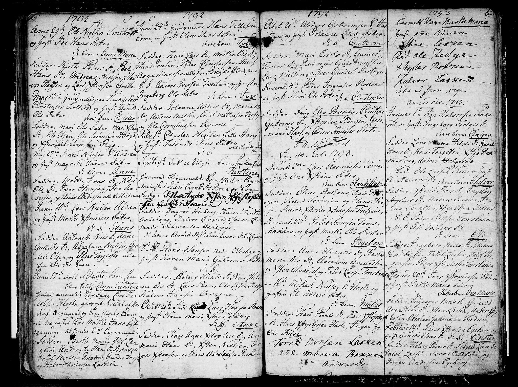 Sem kirkebøker, AV/SAKO-A-5/F/Fa/L0002: Parish register (official) no. I 2, 1764-1798, p. 62