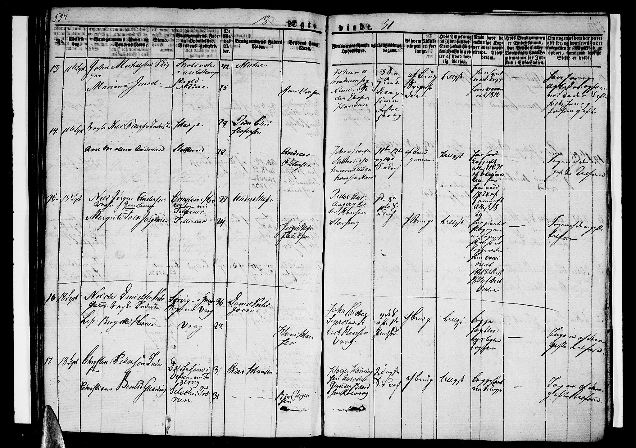 Ministerialprotokoller, klokkerbøker og fødselsregistre - Nordland, AV/SAT-A-1459/838/L0548: Parish register (official) no. 838A06, 1829-1839, p. 527-528