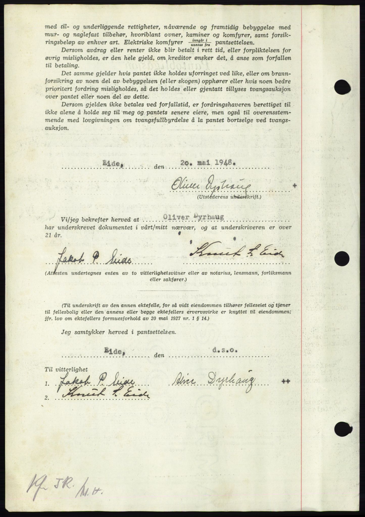 Nordmøre sorenskriveri, AV/SAT-A-4132/1/2/2Ca: Mortgage book no. B99, 1948-1948, Diary no: : 1681/1948