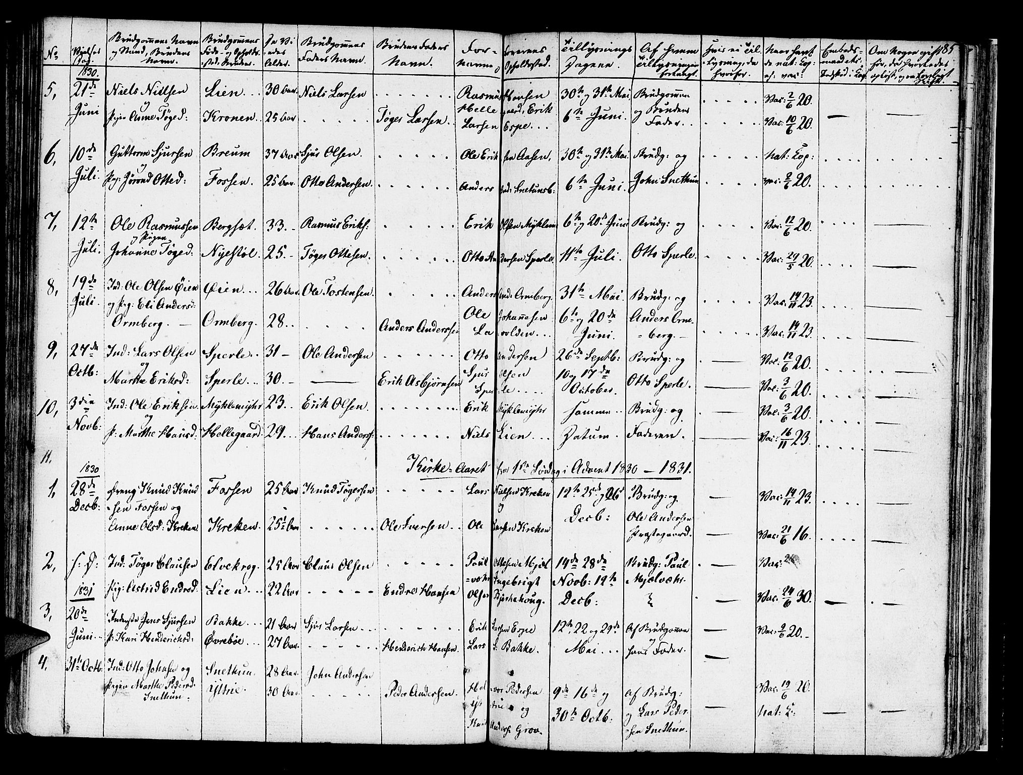 Jostedal sokneprestembete, AV/SAB-A-80601/H/Haa/Haaa/L0003: Parish register (official) no. A 3, 1807-1837, p. 85