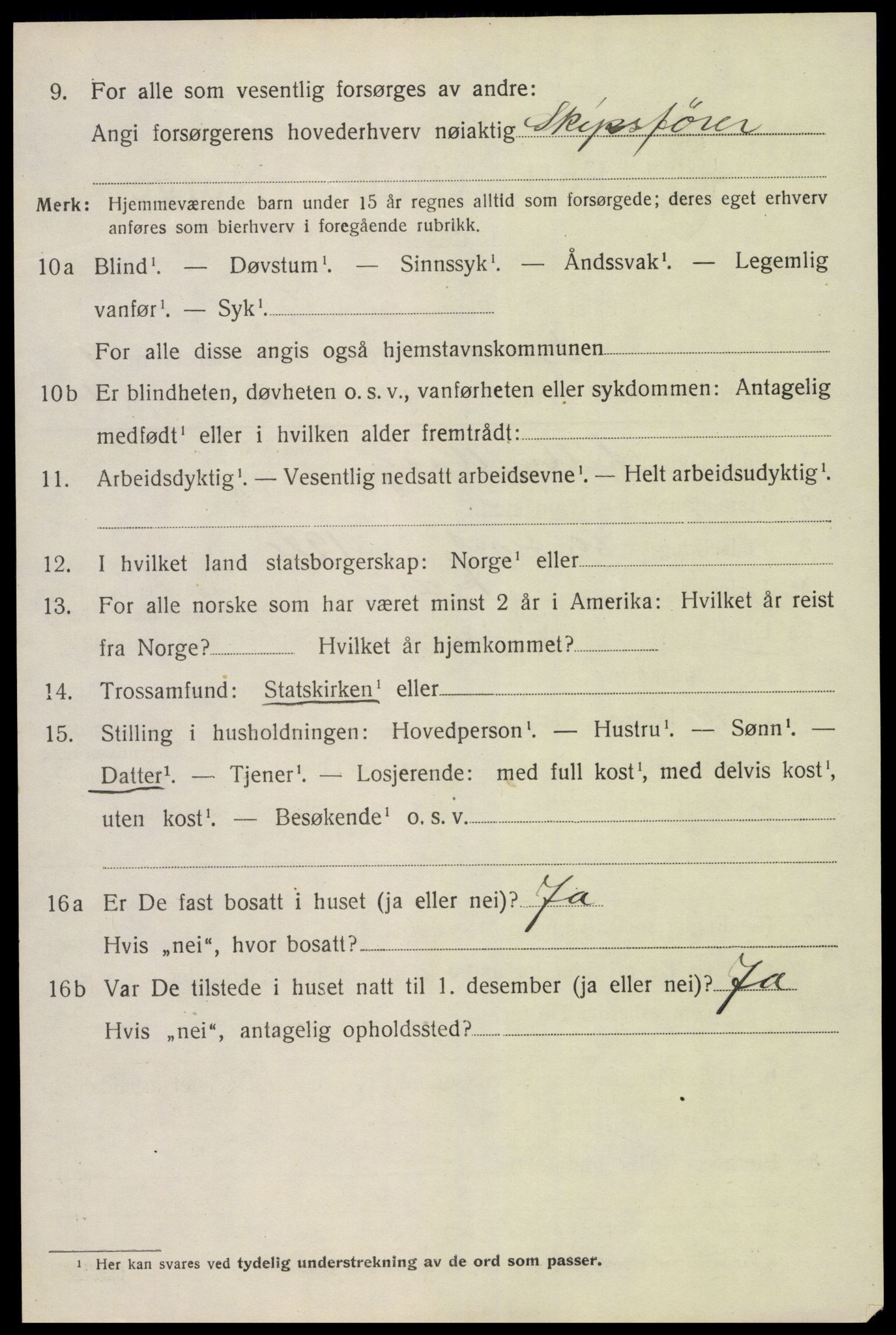 SAK, 1920 census for Fjære, 1920, p. 11208