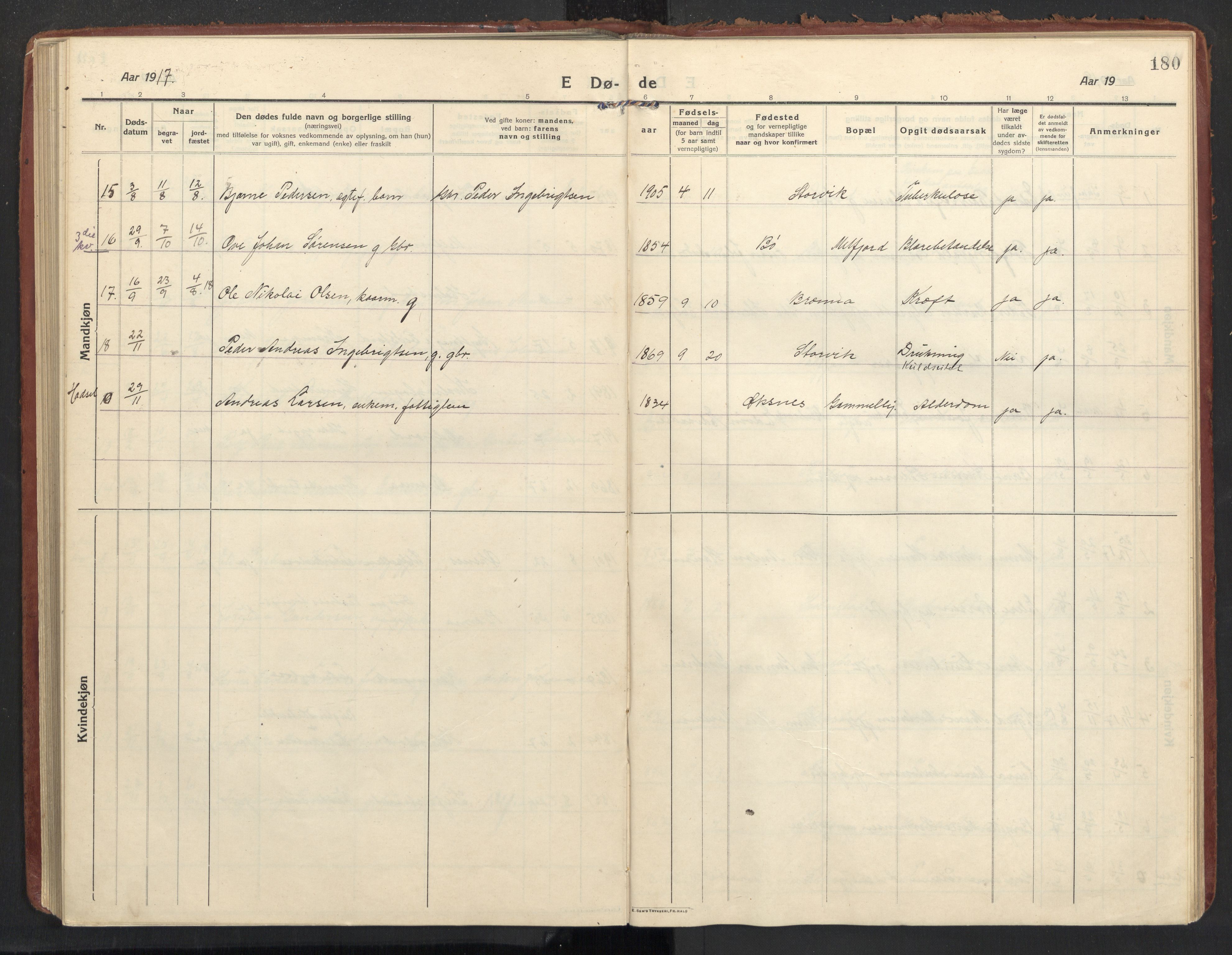 Ministerialprotokoller, klokkerbøker og fødselsregistre - Nordland, AV/SAT-A-1459/890/L1288: Parish register (official) no. 890A03, 1915-1925, p. 180