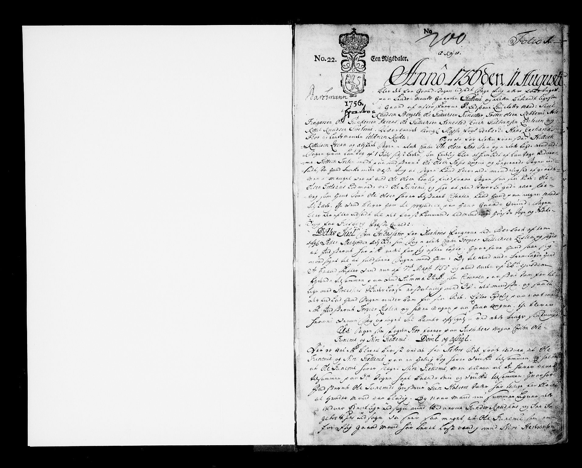 Numedal og Sandsvær sorenskriveri, SAKO/A-128/F/Fa/Faa/L0073: Tingbøker, 1756-1759, p. 0b-1a