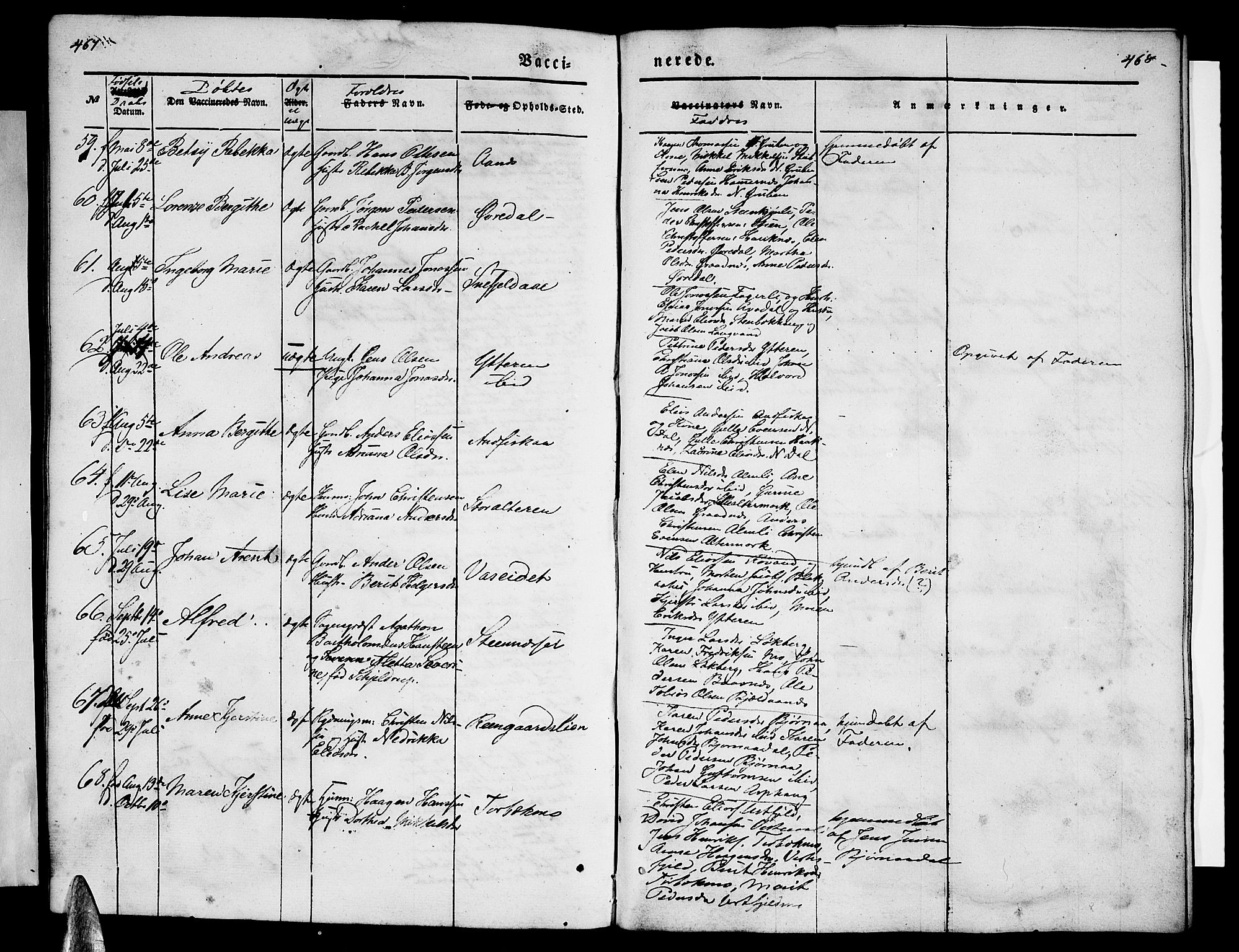 Ministerialprotokoller, klokkerbøker og fødselsregistre - Nordland, AV/SAT-A-1459/827/L0413: Parish register (copy) no. 827C02, 1842-1852, p. 467-468