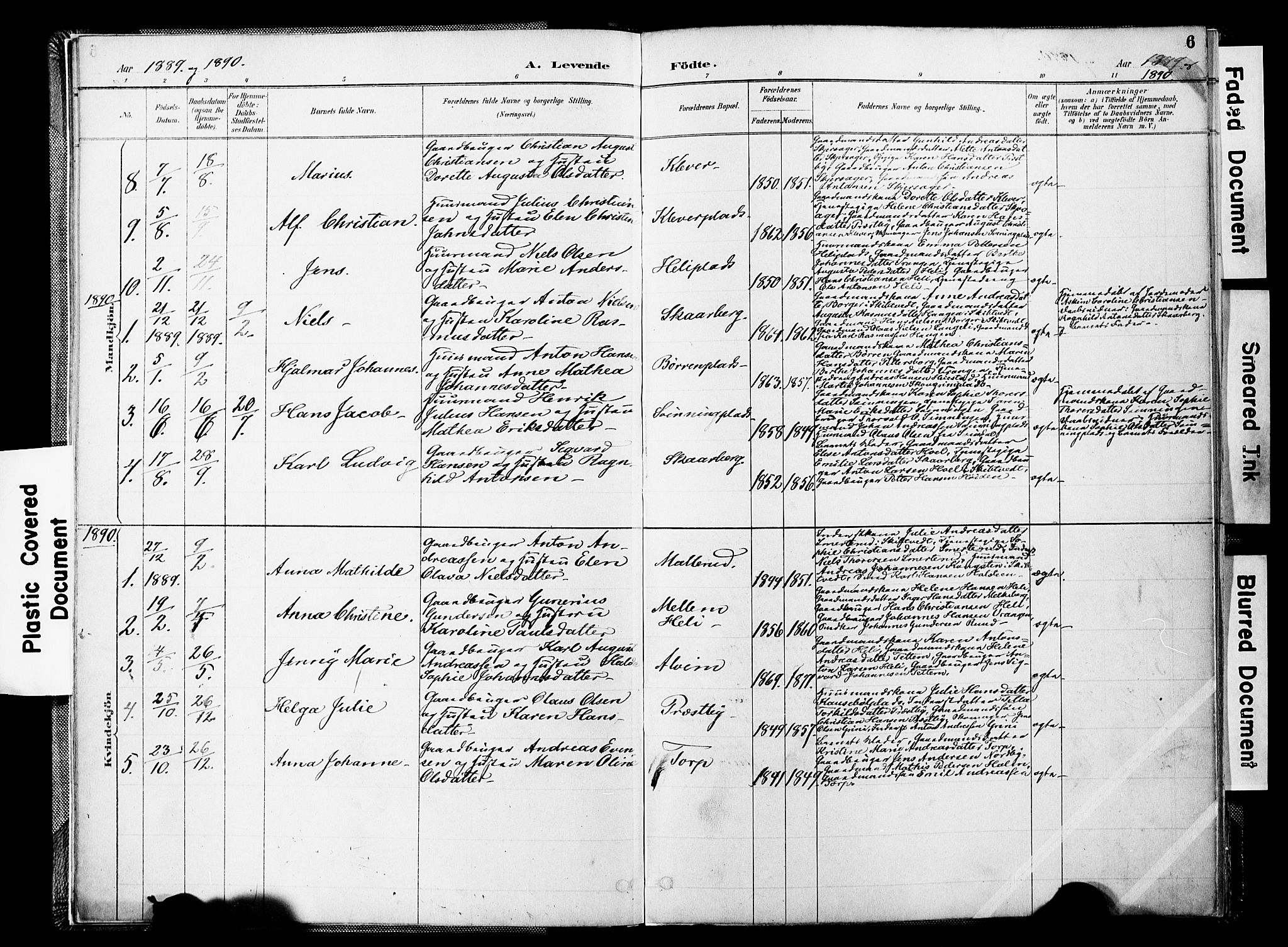 Spydeberg prestekontor Kirkebøker, SAO/A-10924/F/Fc/L0001: Parish register (official) no. III 1, 1886-1907, p. 6