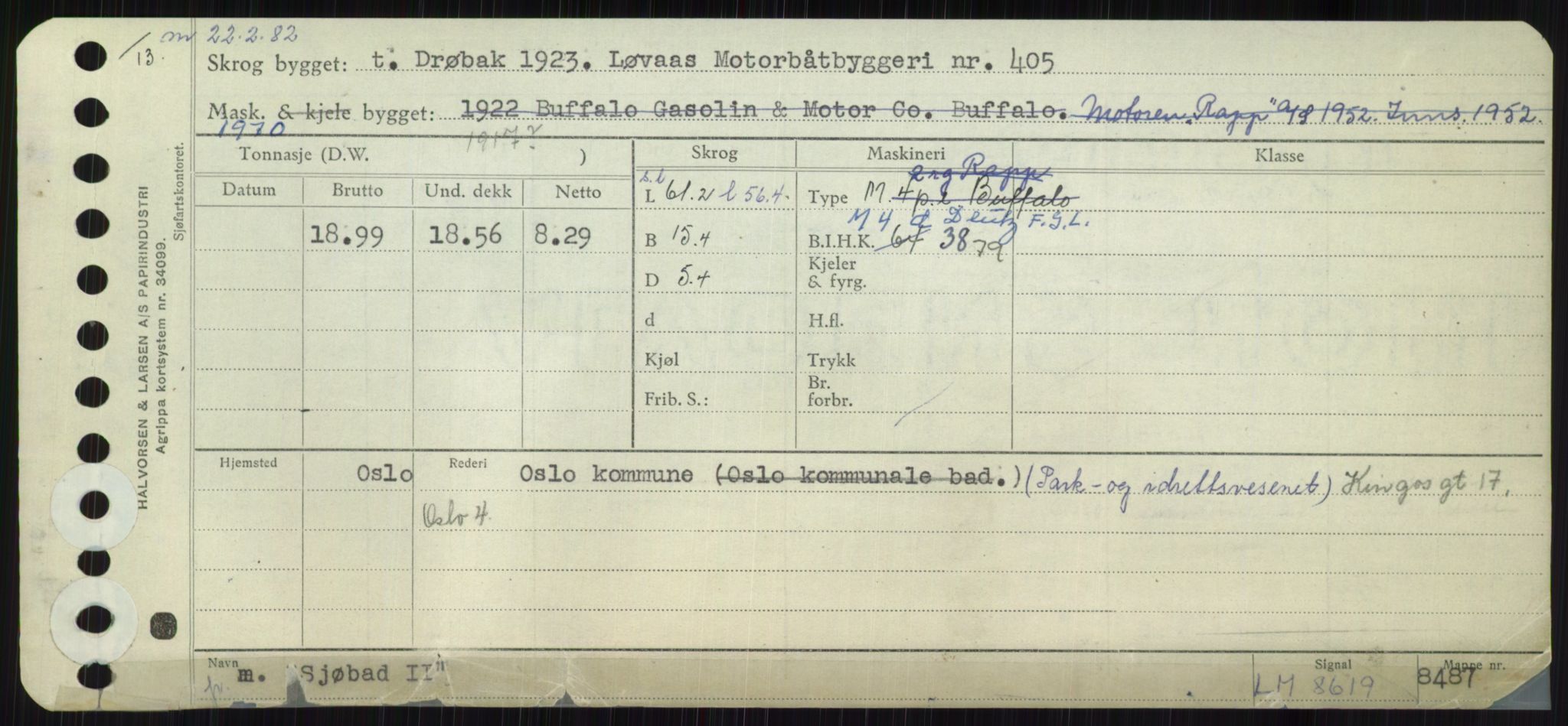 Sjøfartsdirektoratet med forløpere, Skipsmålingen, RA/S-1627/H/Ha/L0005/0001: Fartøy, S-Sven / Fartøy, S-Skji, p. 495