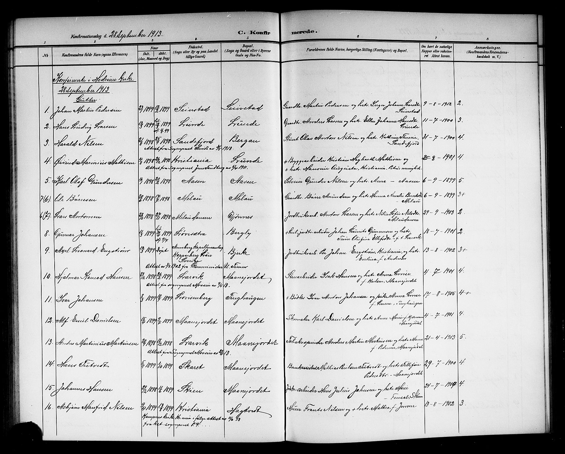 Hedrum kirkebøker, AV/SAKO-A-344/G/Ga/L0004: Parish register (copy) no. I 4, 1902-1915