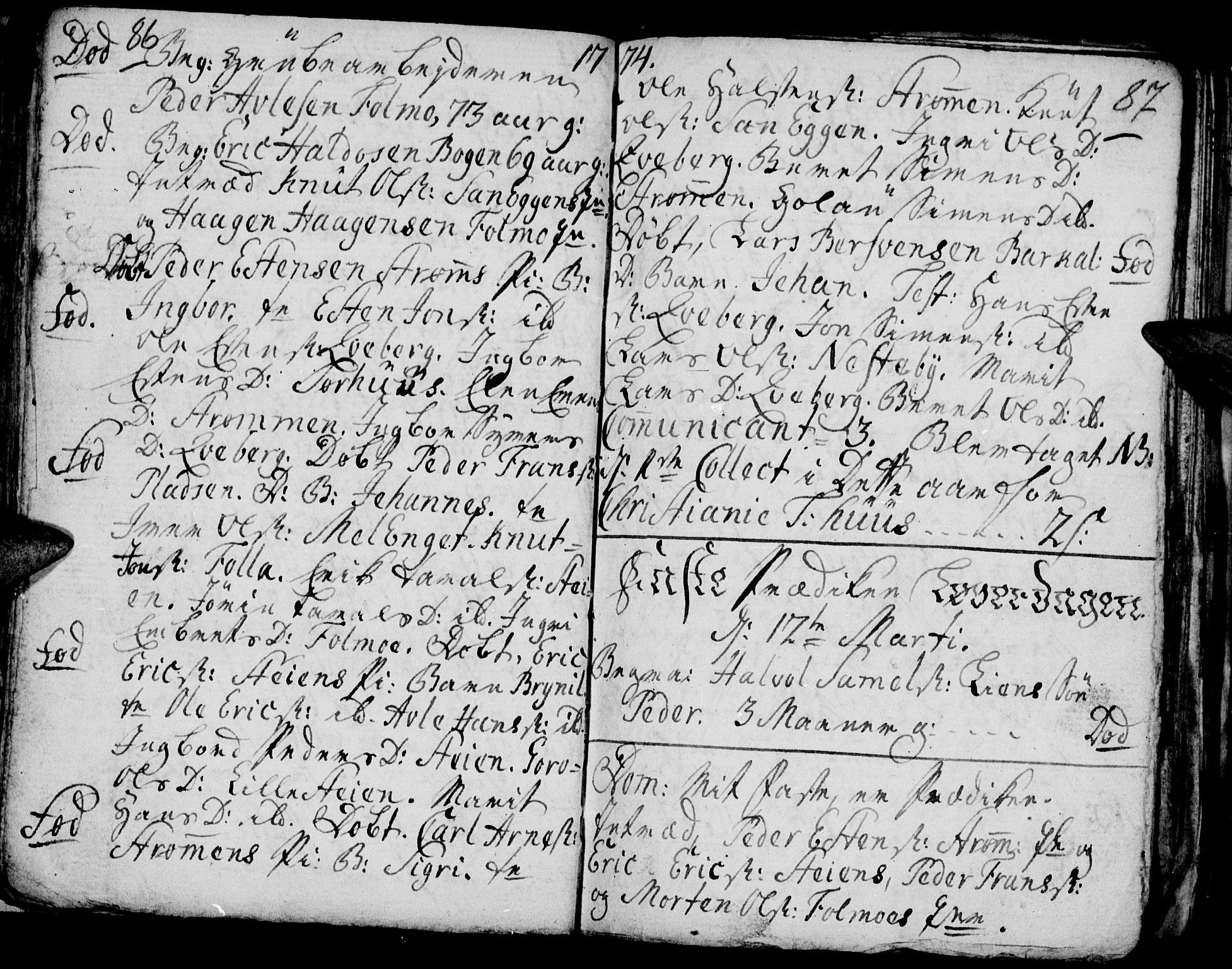 Tynset prestekontor, AV/SAH-PREST-058/H/Ha/Hab/L0009: Parish register (official) no. 9, 1769-1781, p. 86-87