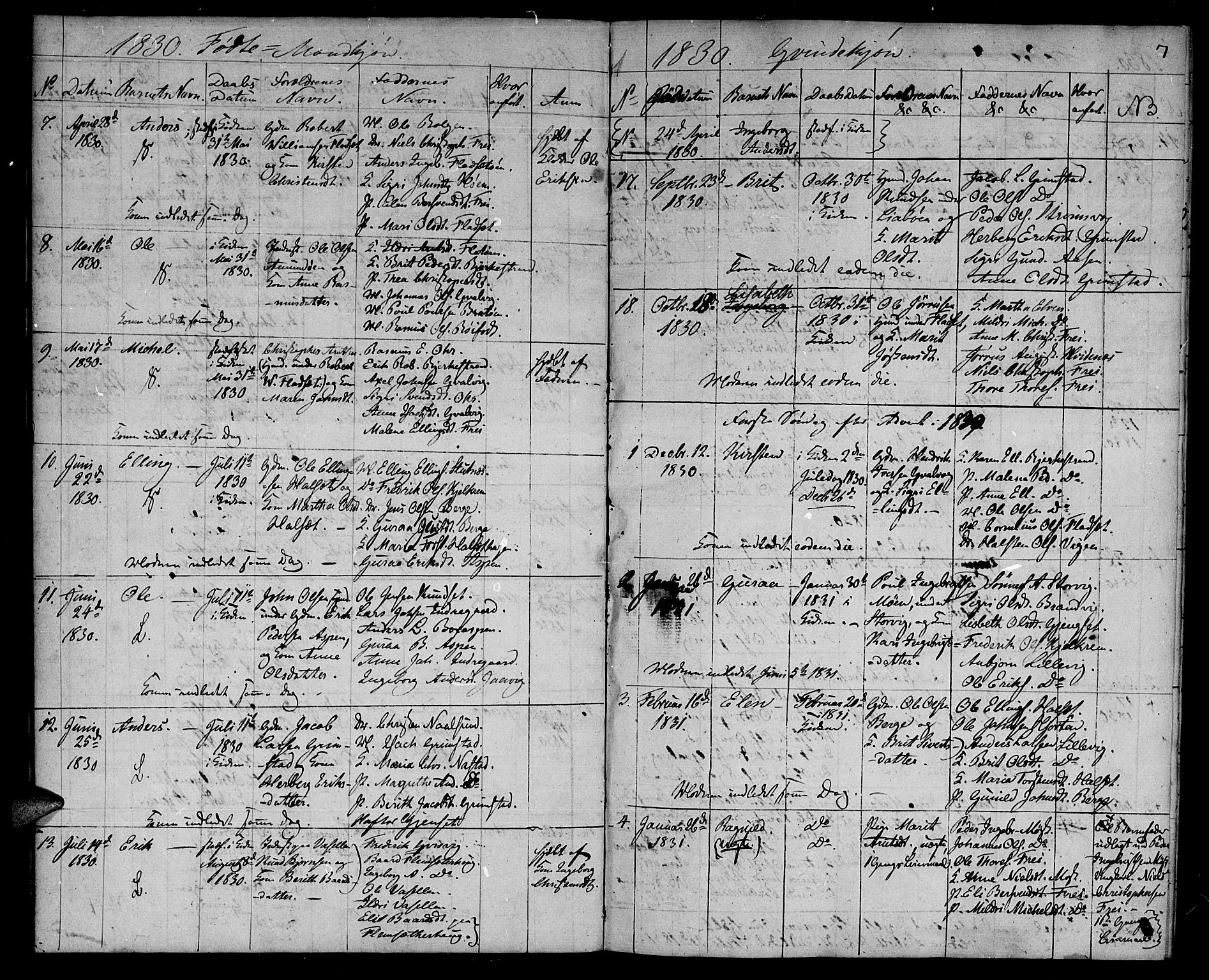 Ministerialprotokoller, klokkerbøker og fødselsregistre - Møre og Romsdal, AV/SAT-A-1454/573/L0872: Parish register (official) no. 573A02, 1828-1832, p. 7