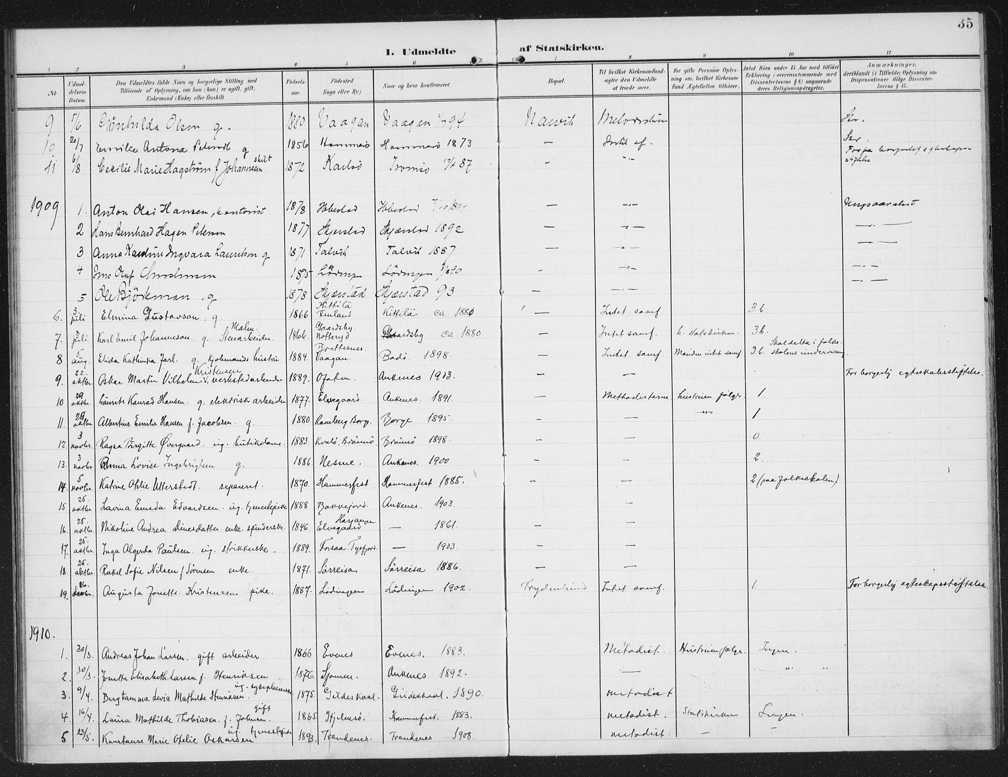Ministerialprotokoller, klokkerbøker og fødselsregistre - Nordland, SAT/A-1459/871/L0986: Parish register (official) no. 871A02, 1902-1925, p. 35