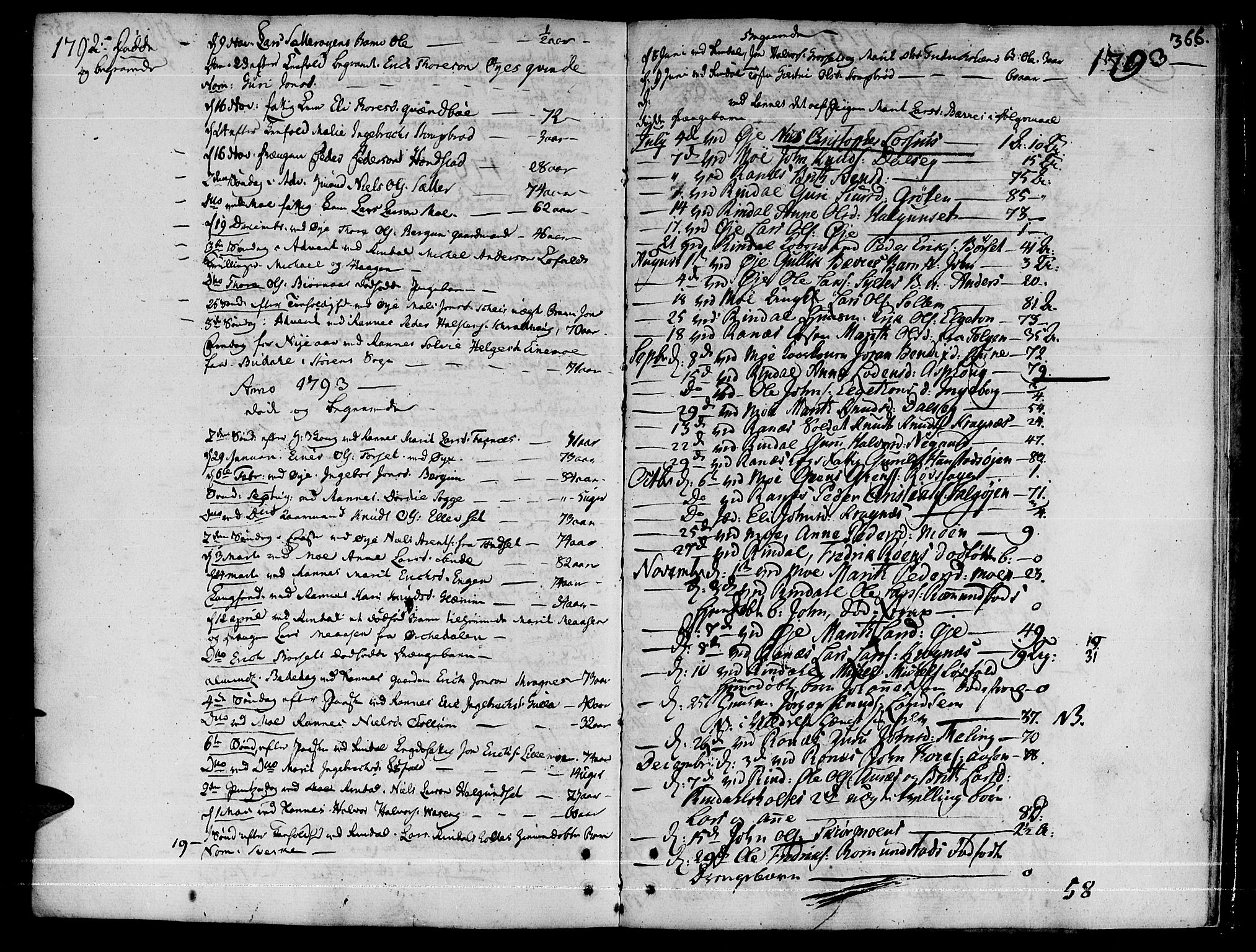 Ministerialprotokoller, klokkerbøker og fødselsregistre - Møre og Romsdal, AV/SAT-A-1454/595/L1039: Parish register (official) no. 595A01, 1750-1796, p. 366