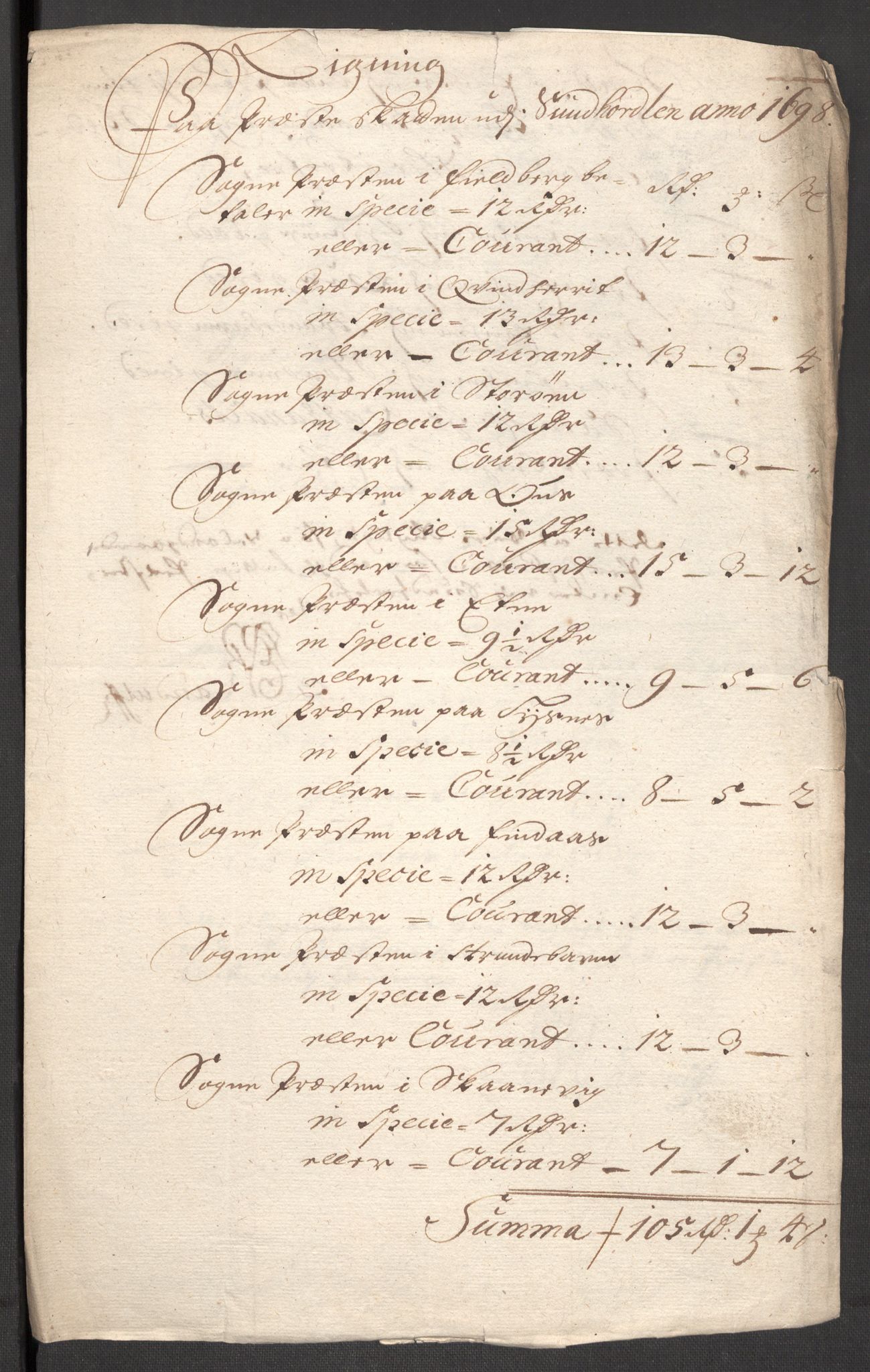 Rentekammeret inntil 1814, Reviderte regnskaper, Fogderegnskap, AV/RA-EA-4092/R48/L2977: Fogderegnskap Sunnhordland og Hardanger, 1697-1698, p. 342